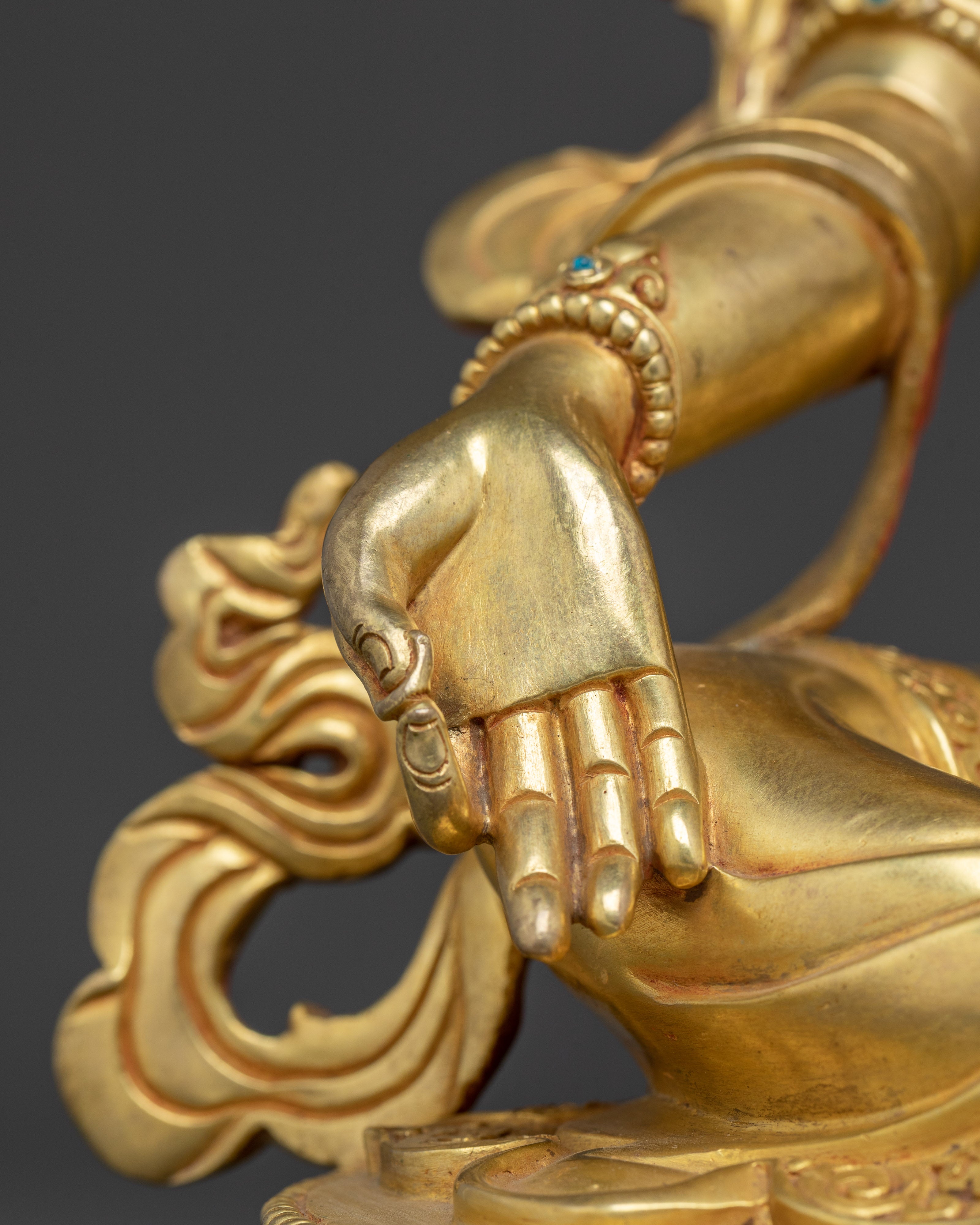 Golden Statue of Mother Green Tara | Himlayan Handmade Sculpture