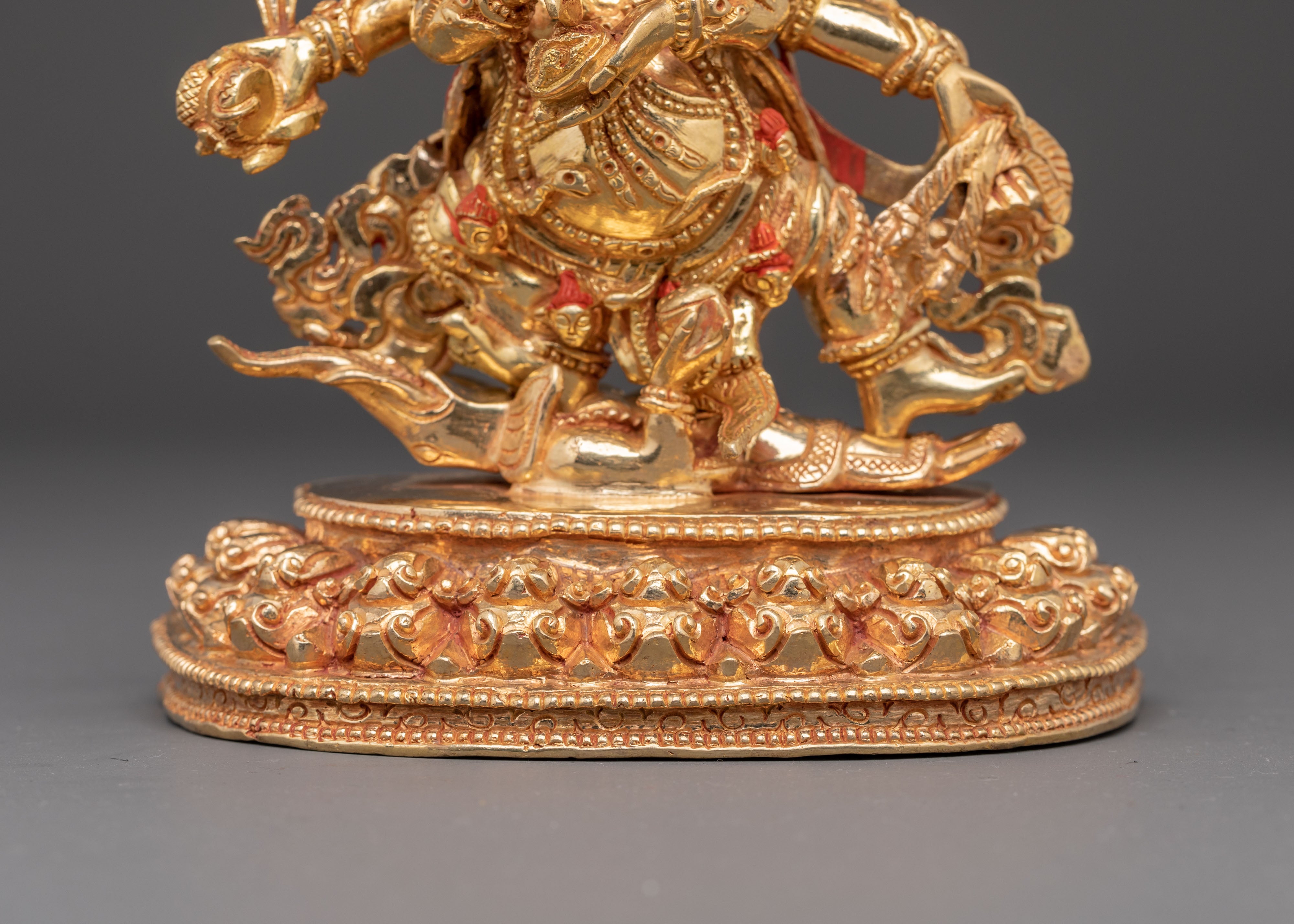 Statue of Protector Six Armed Mahakala | Shadbhuja Mahakala Sculpture