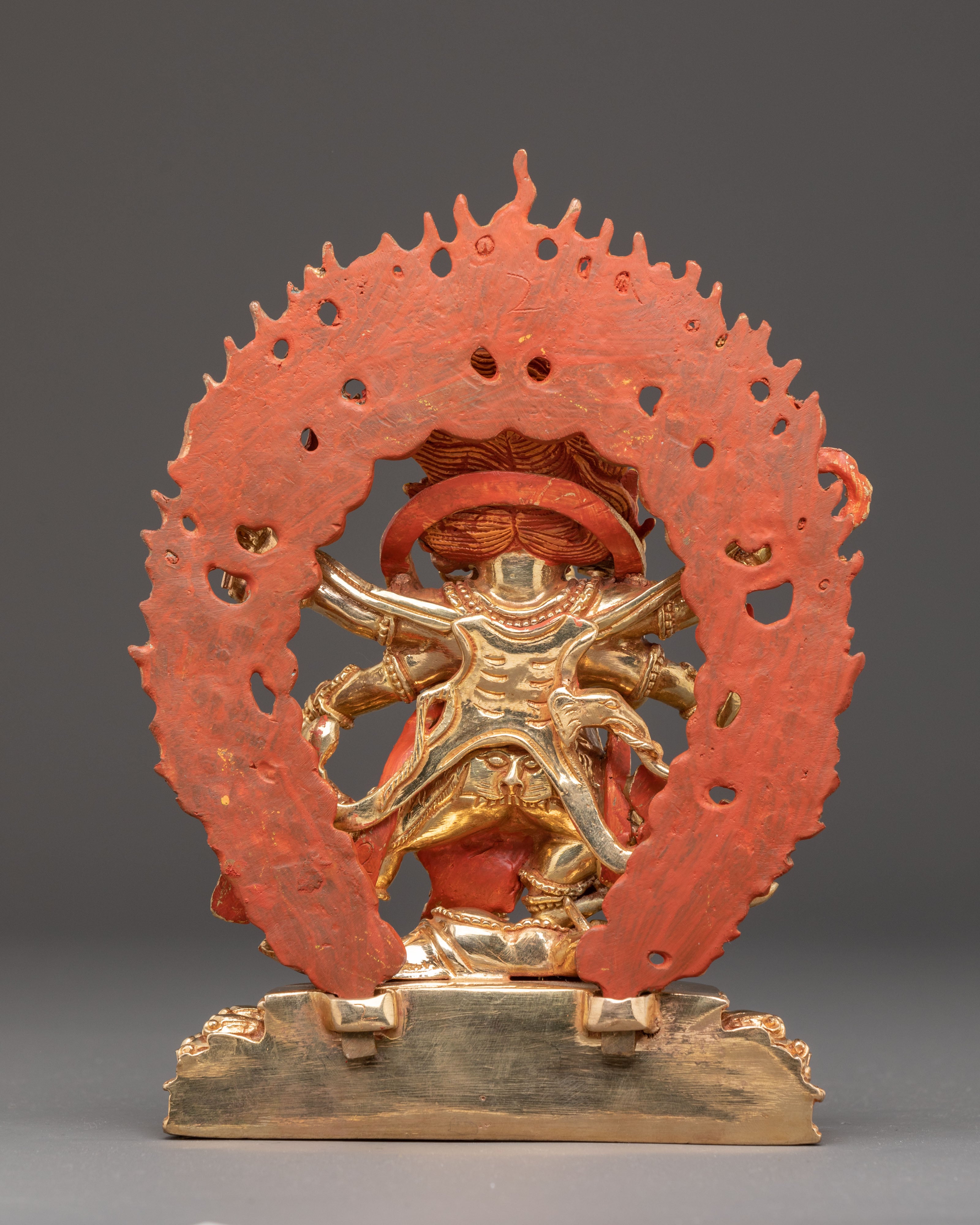 Statue of Protector Six Armed Mahakala | Shadbhuja Mahakala Sculpture