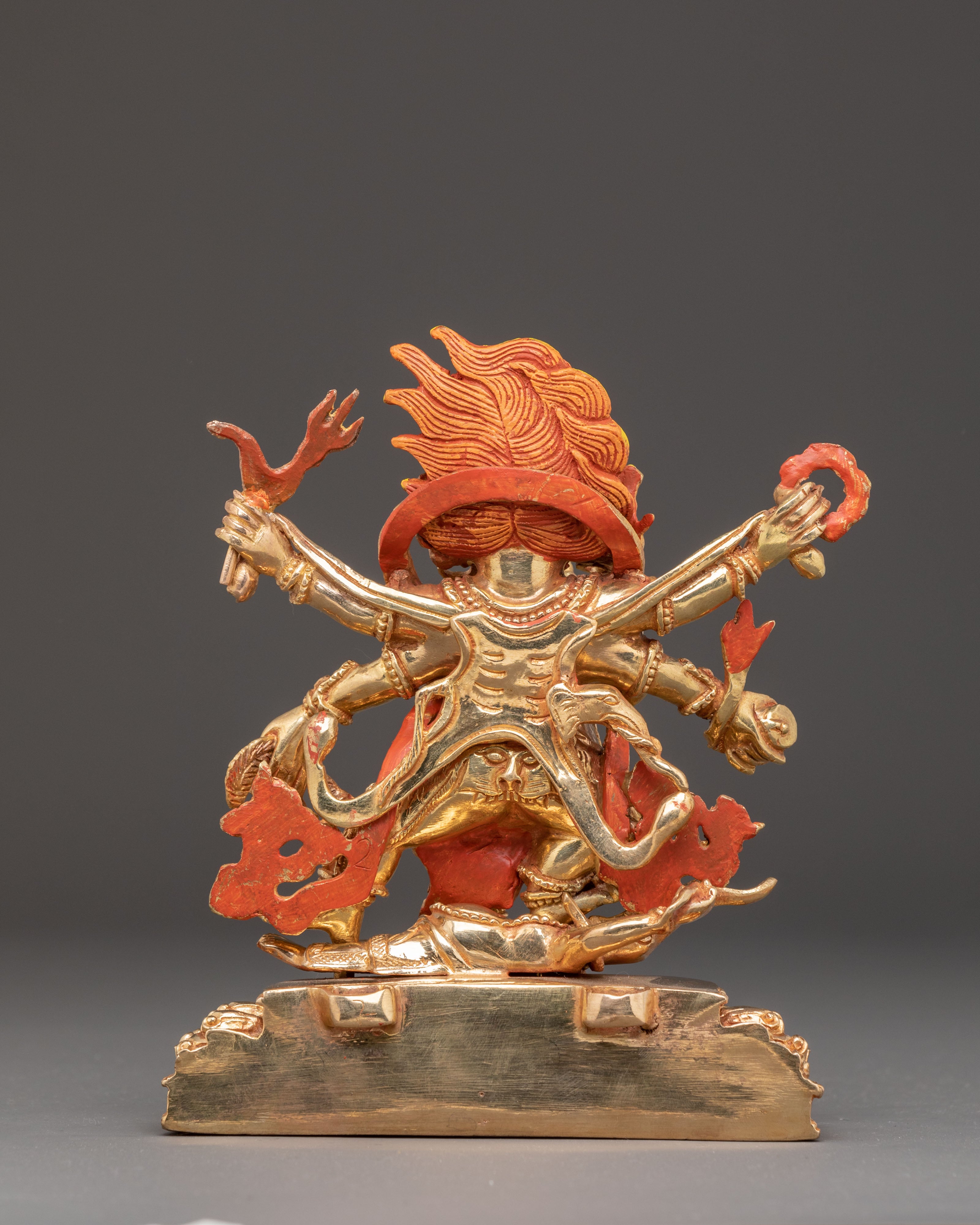 Statue of Protector Six Armed Mahakala | Shadbhuja Mahakala Sculpture