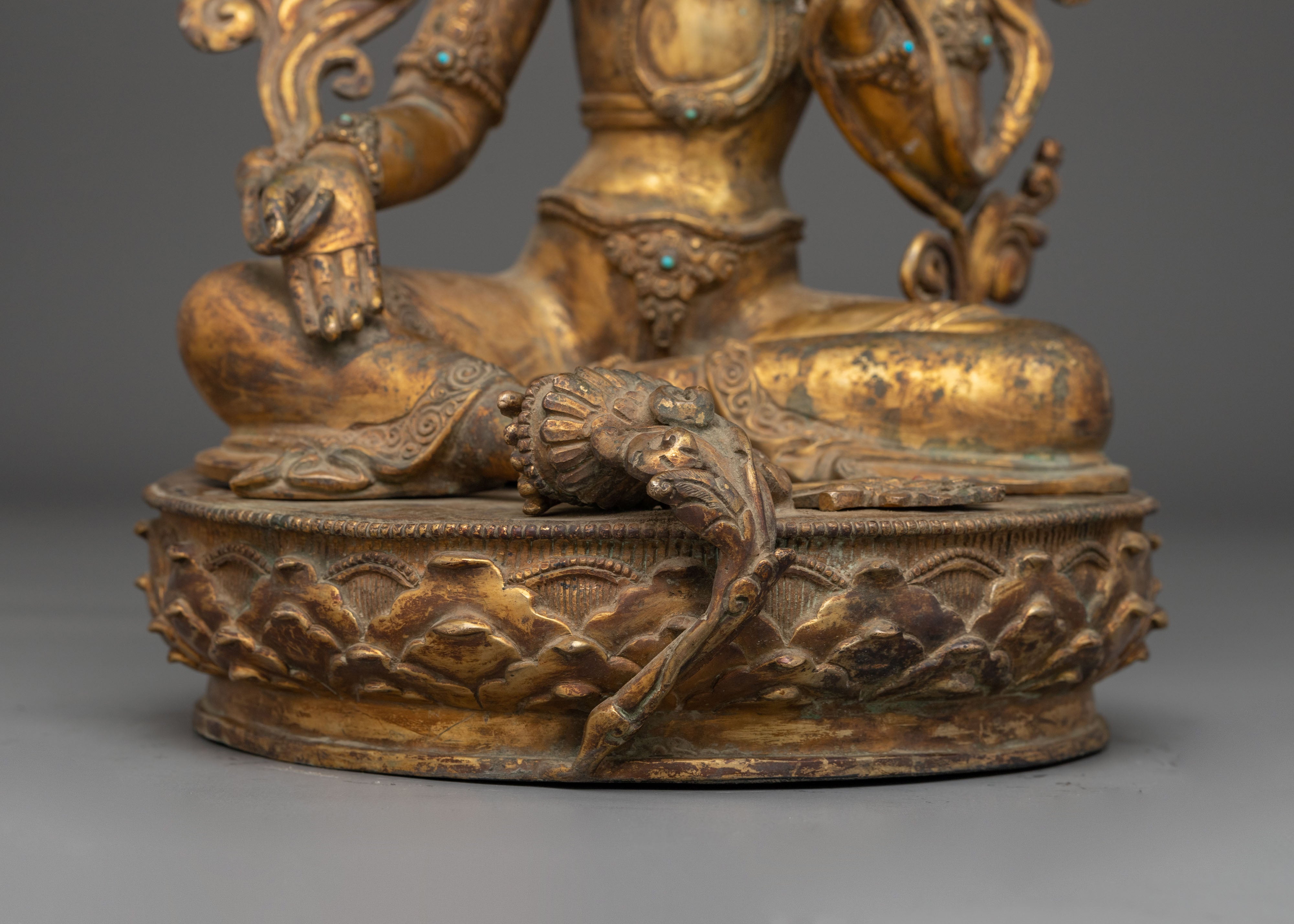 Statue of Green Tara: Swift Liberator | Mother of All Buddhas