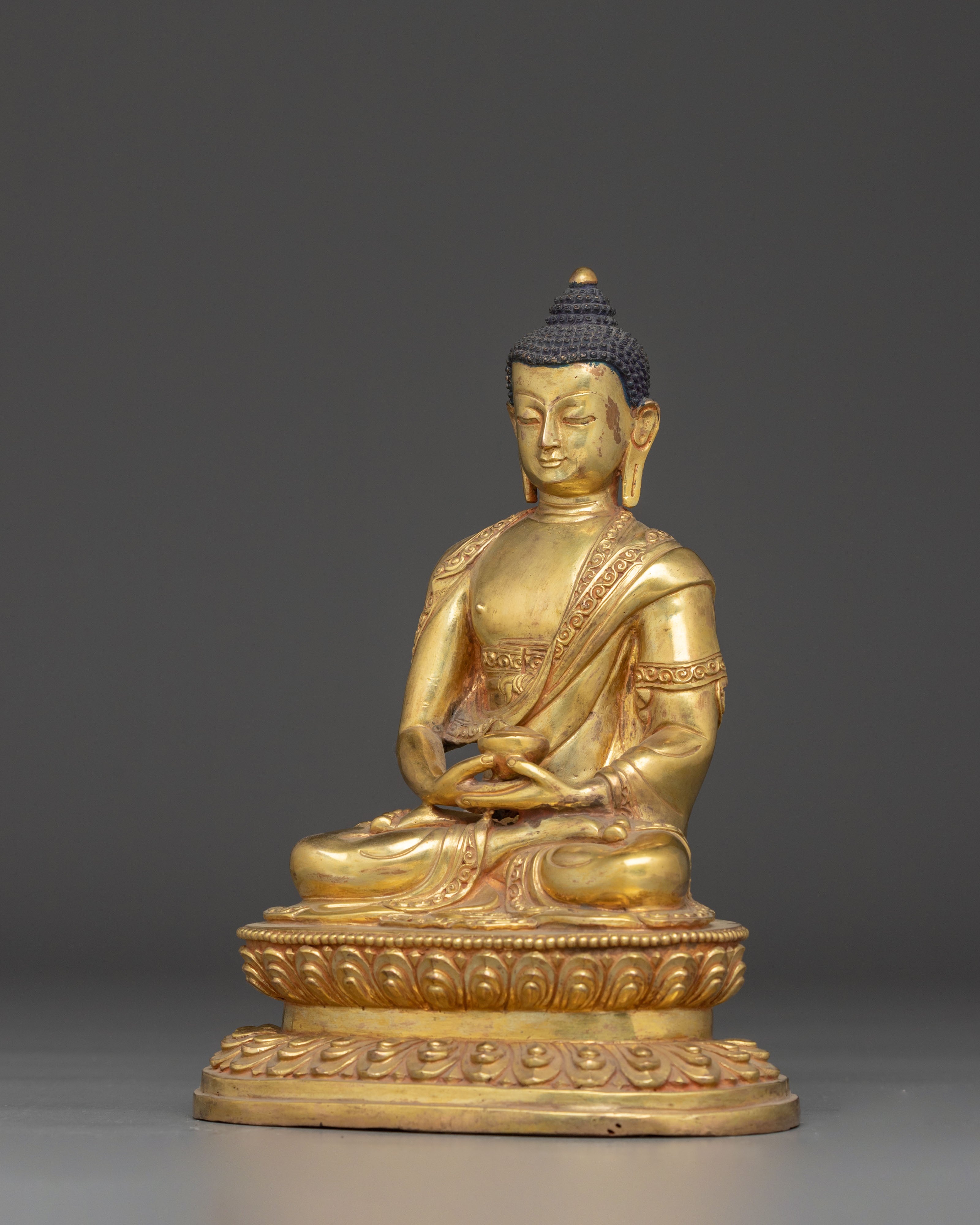 8.3 Inch Golden Statue of Buddha Amitabha | Pure Land Buddha