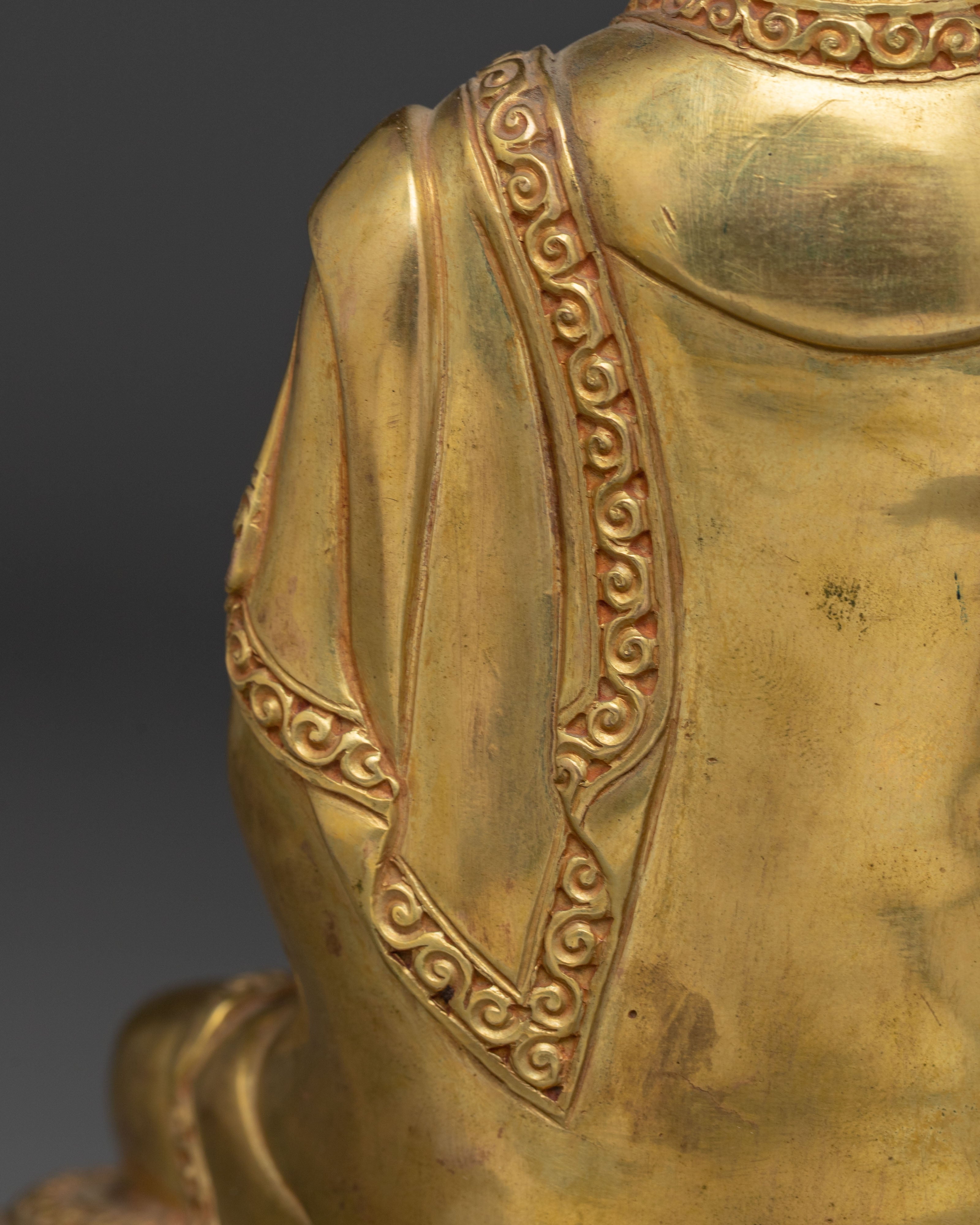 8.3 Inch Golden Statue of Buddha Amitabha | Pure Land Buddha