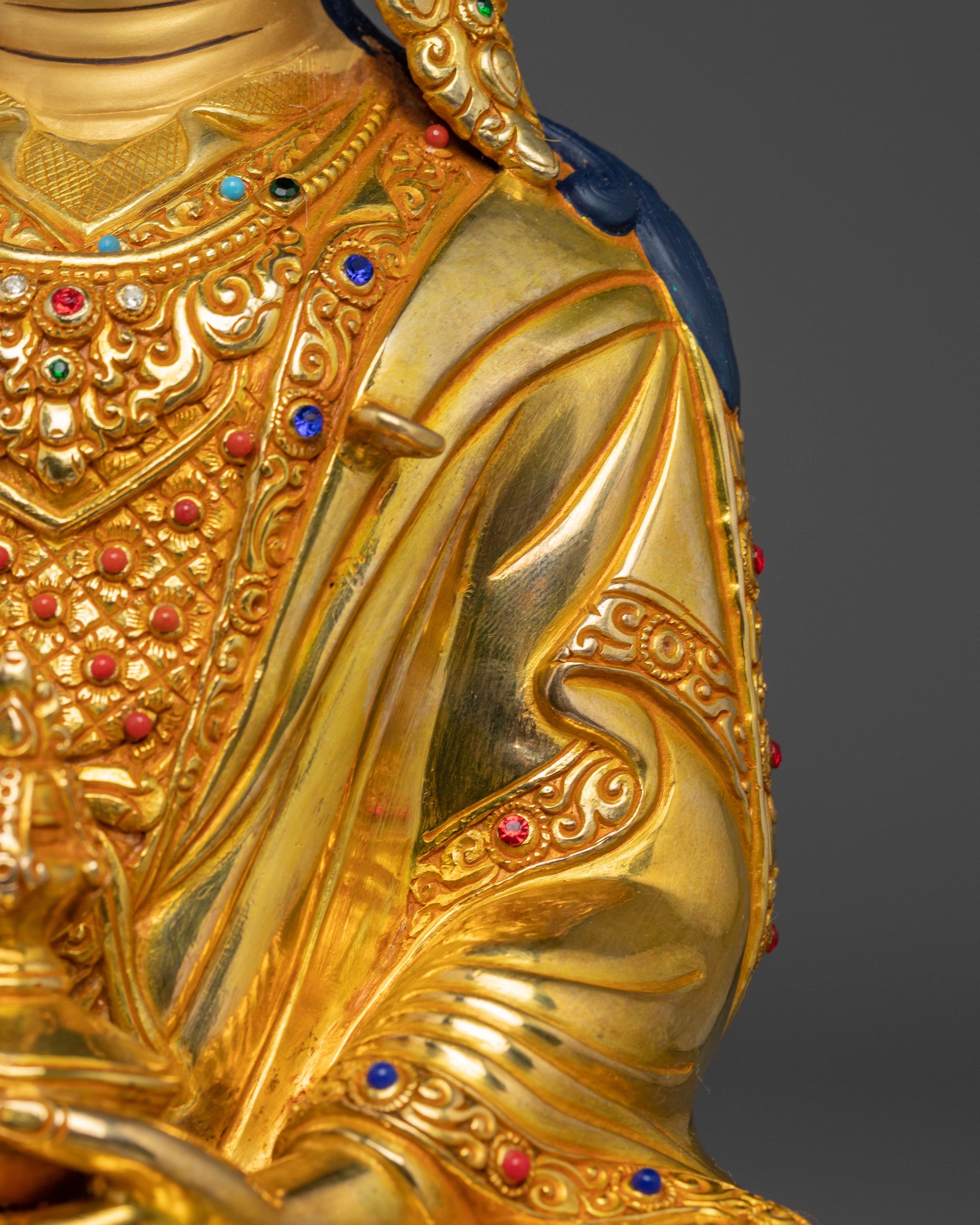 Radiant Statue of Vajra Master Guru Rinpoche | Padmasambhava Sculpture