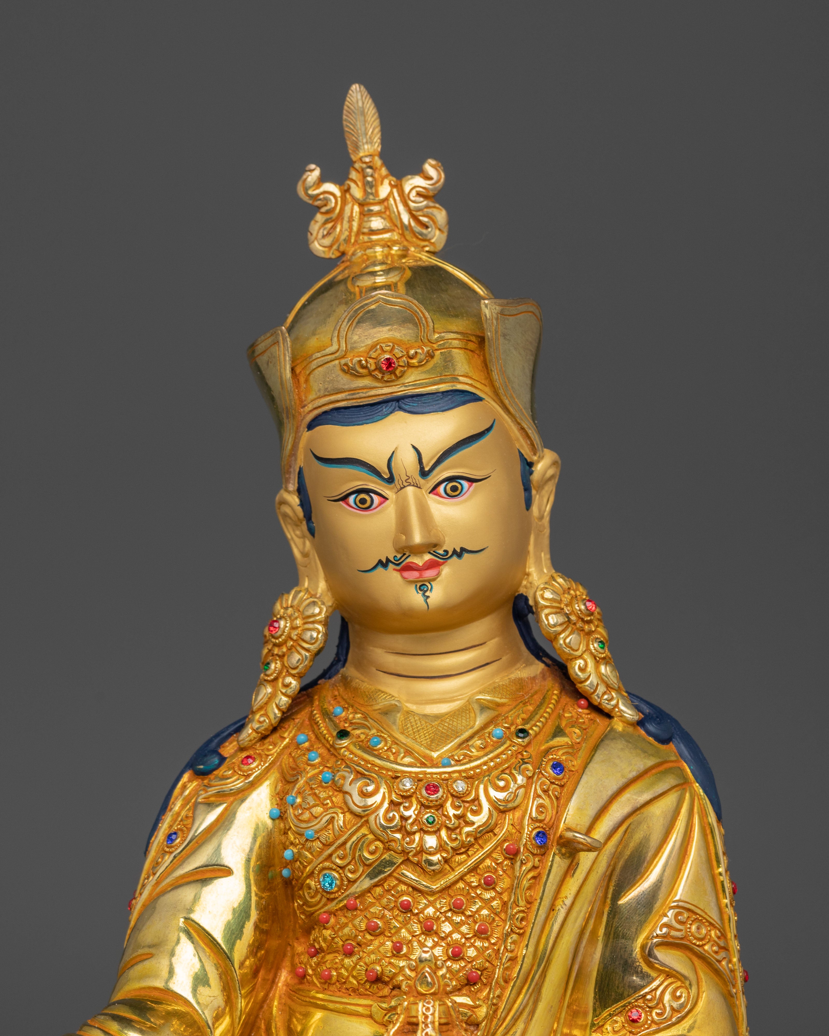 Radiant Statue of Vajra Master Guru Rinpoche | Padmasambhava Sculpture