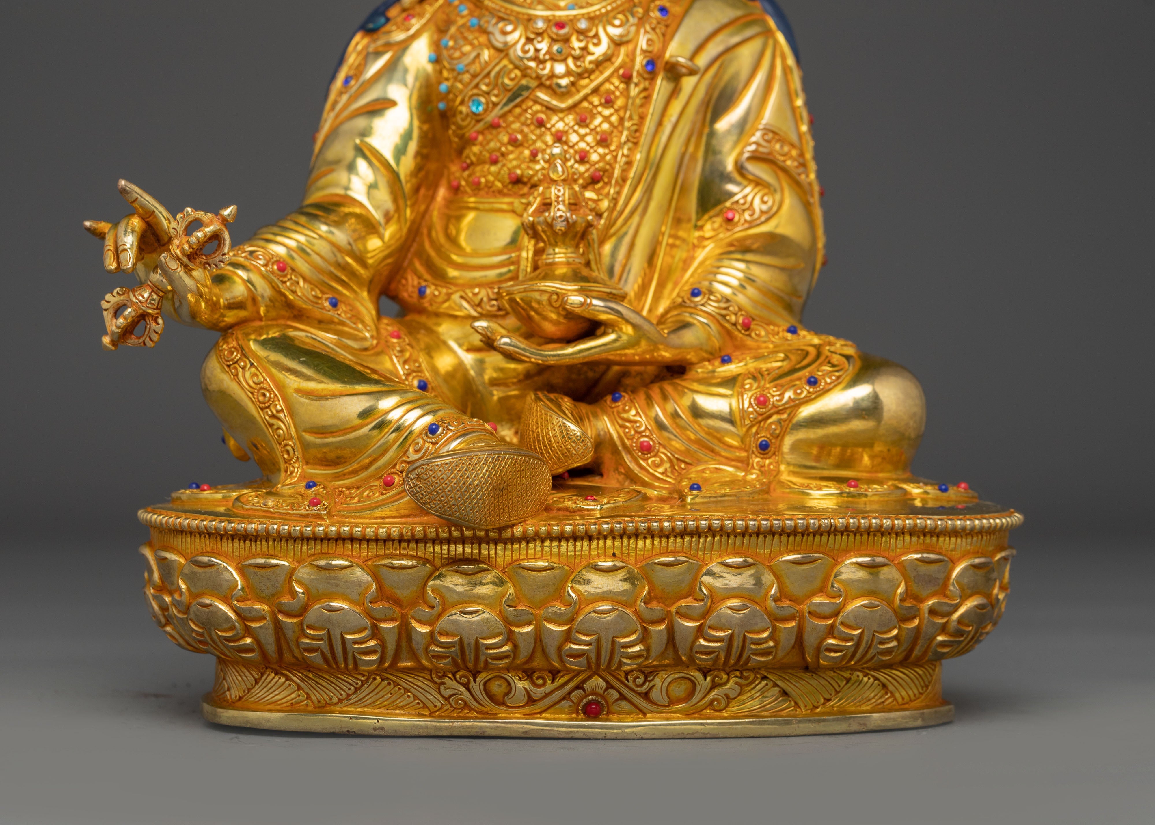 Radiant Statue of Vajra Master Guru Rinpoche | Padmasambhava Sculpture