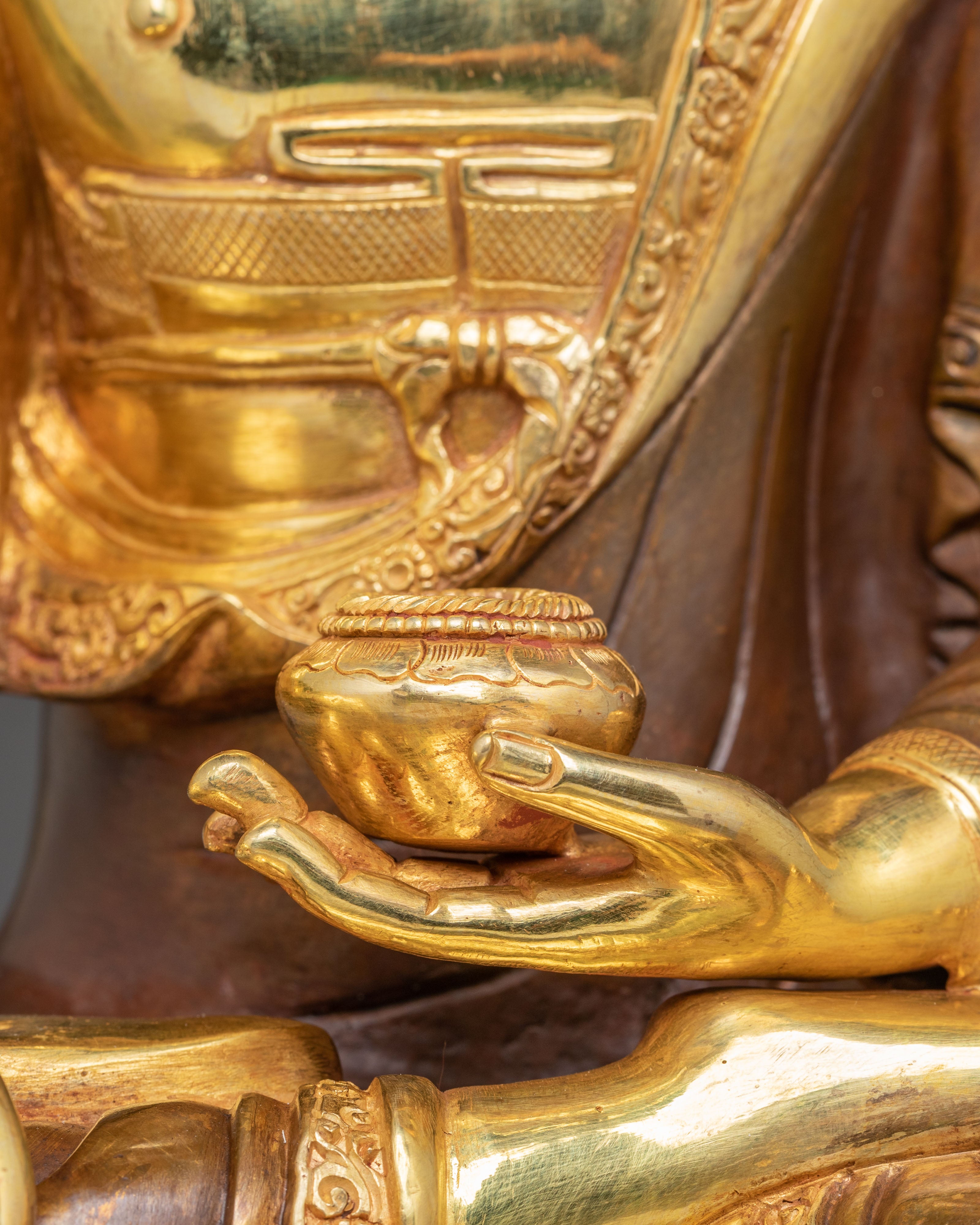 Copper Handmade Statue of Shakyamuni Buddha