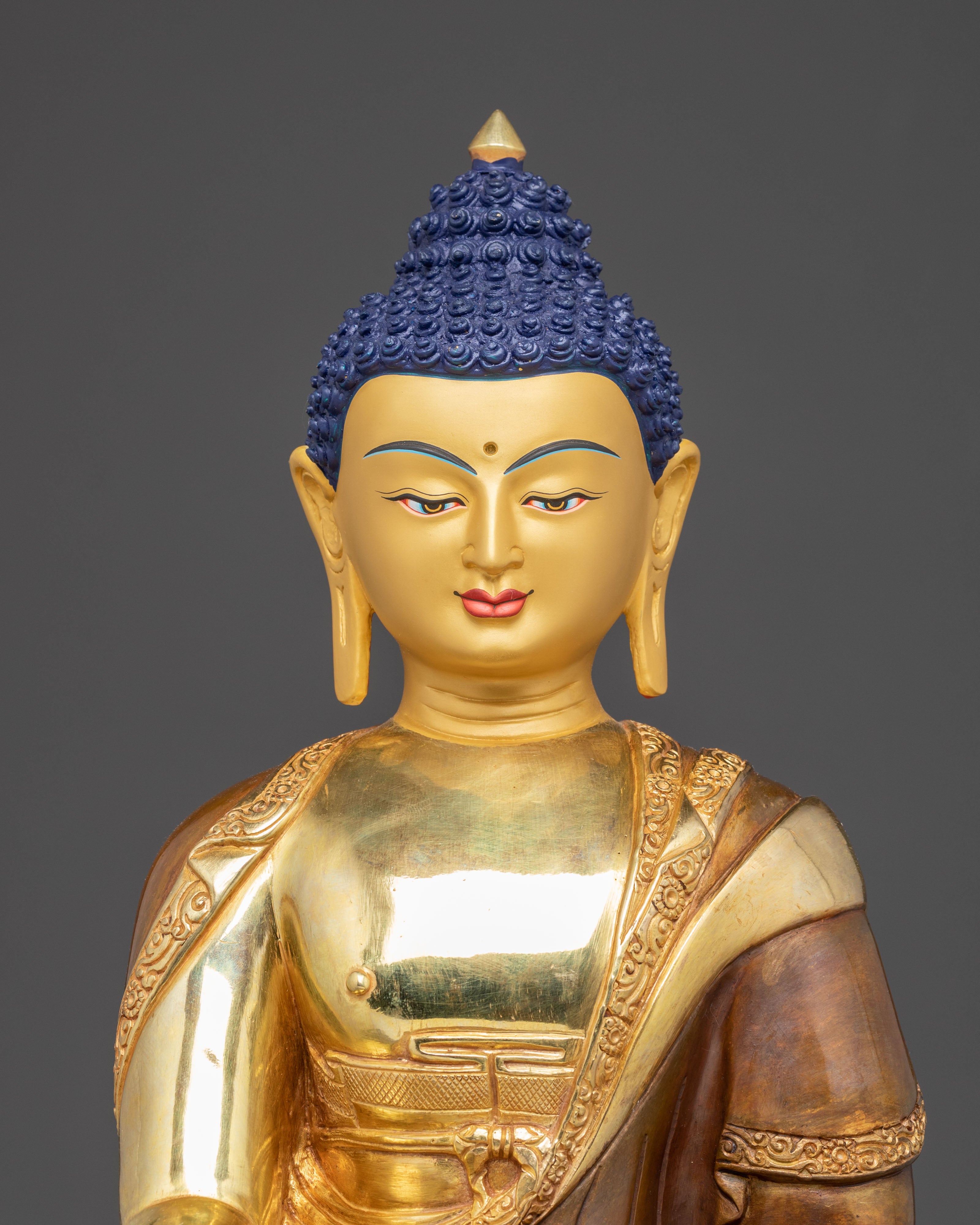 Copper Handmade Statue of Shakyamuni Buddha