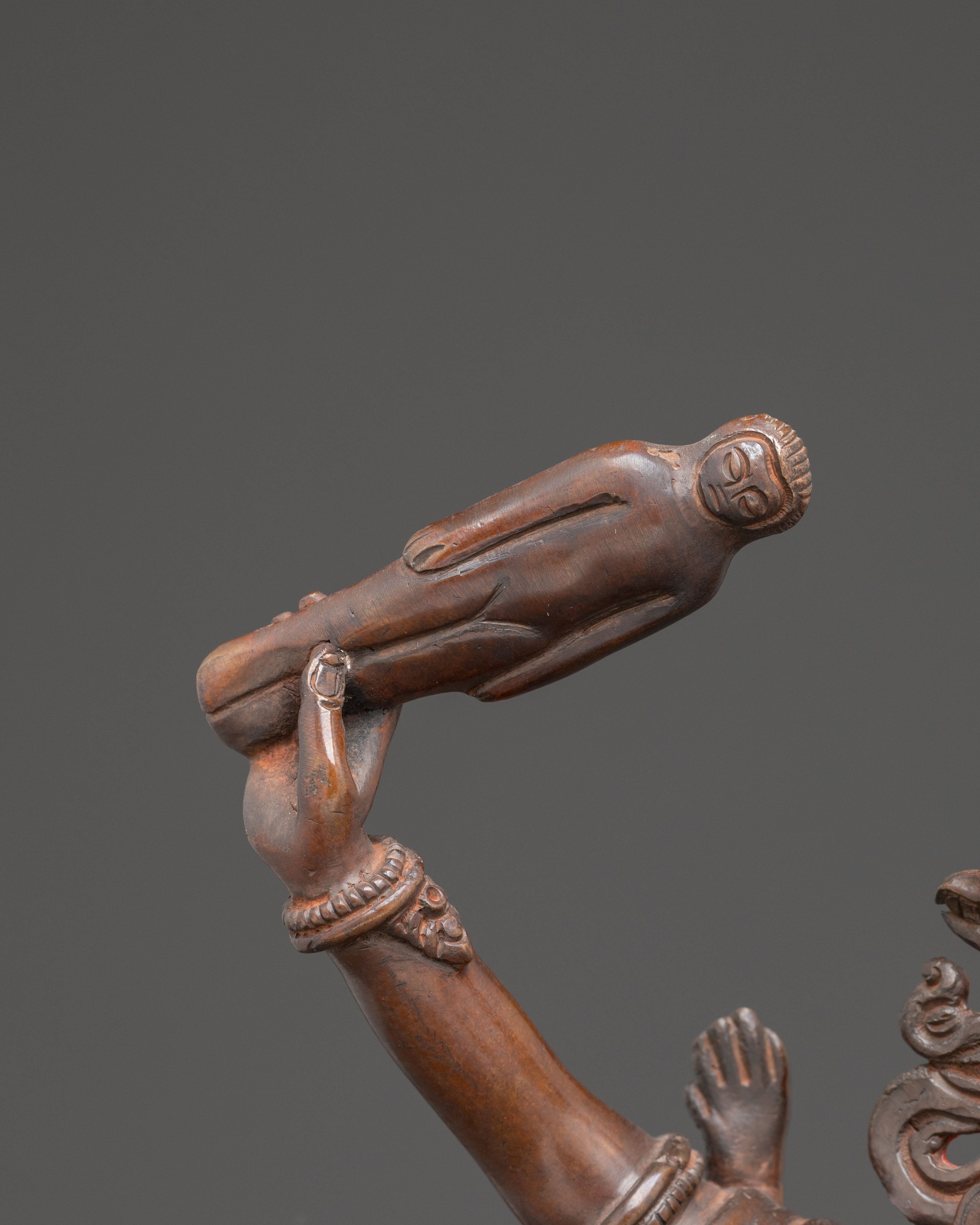 Wrathful Ekajati Figurine - Tibetan Protector Deity Statue