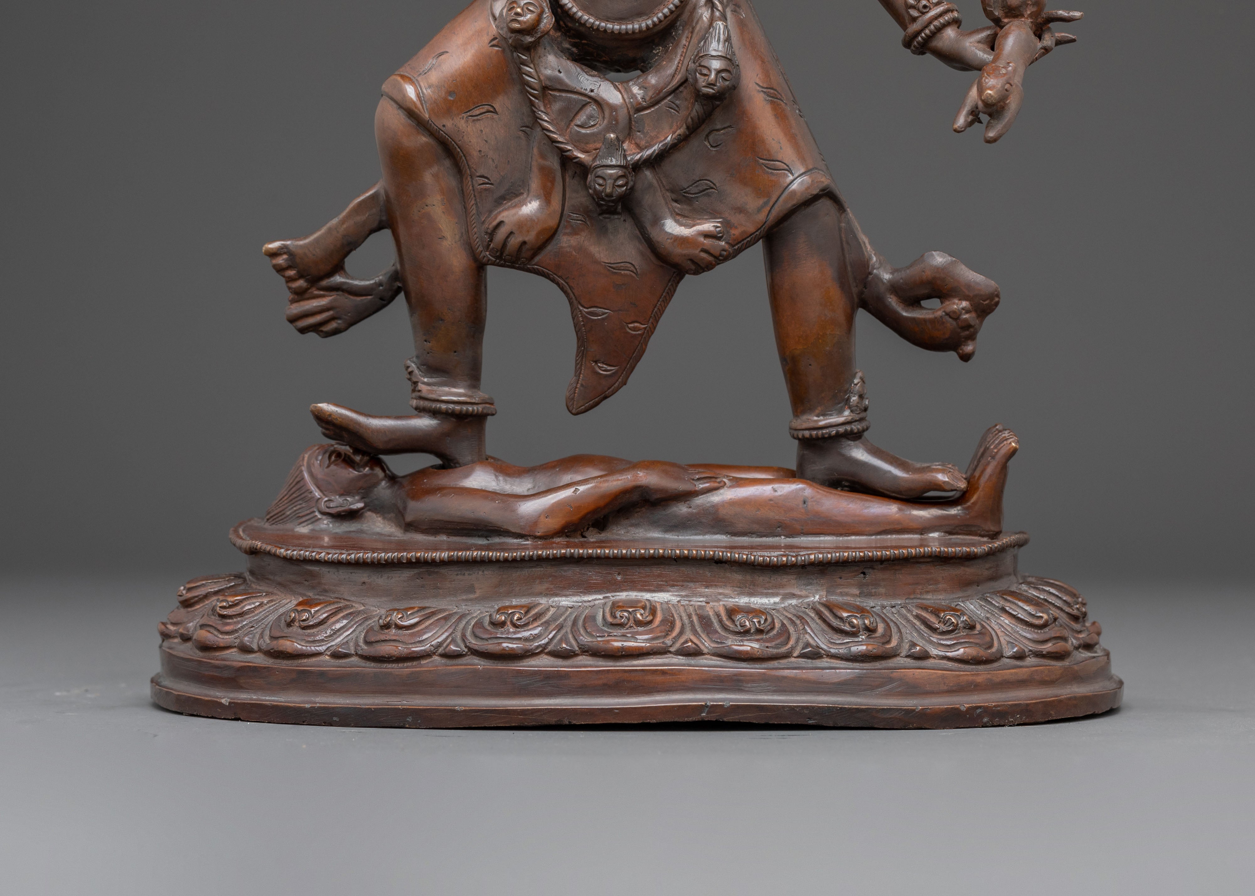 Wrathful Ekajati Figurine - Tibetan Protector Deity Statue