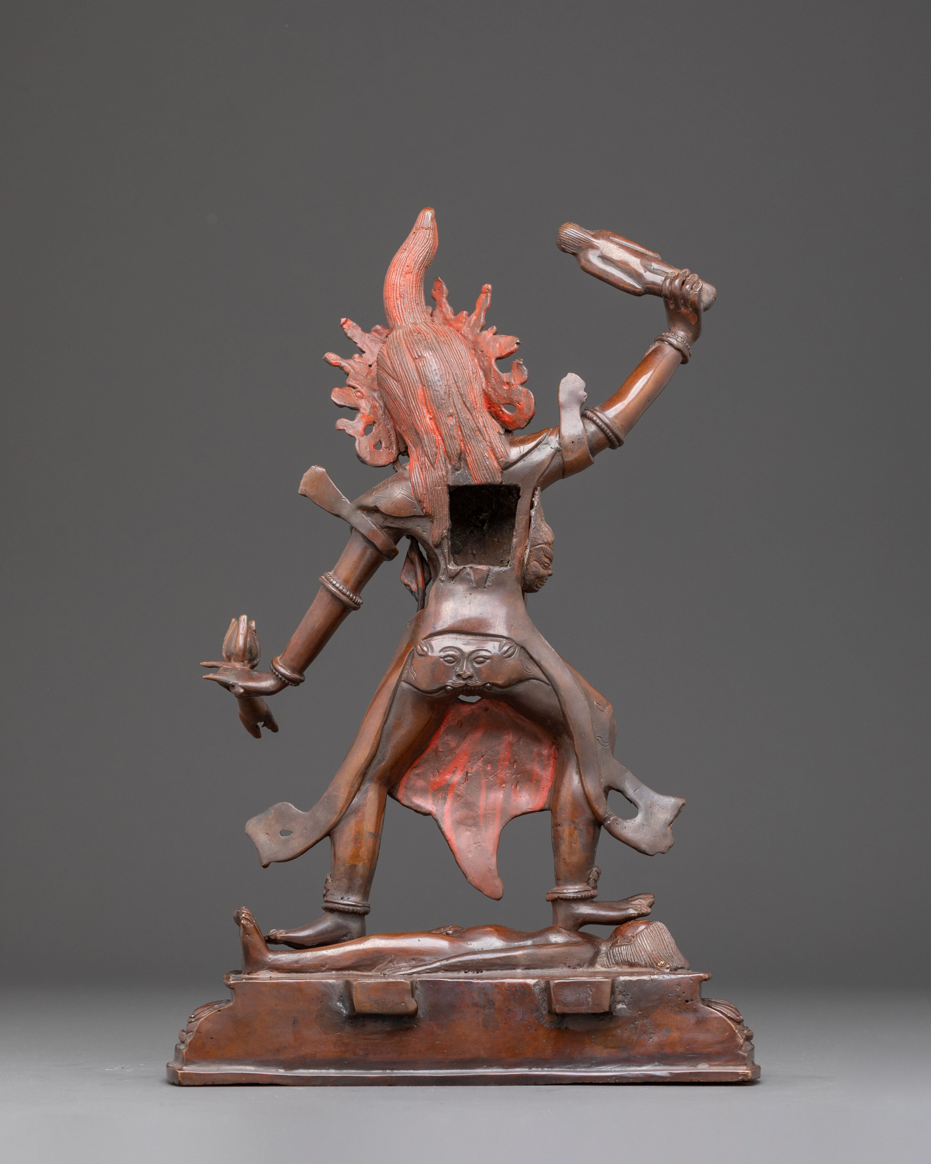 Wrathful Ekajati Figurine - Tibetan Protector Deity Statue