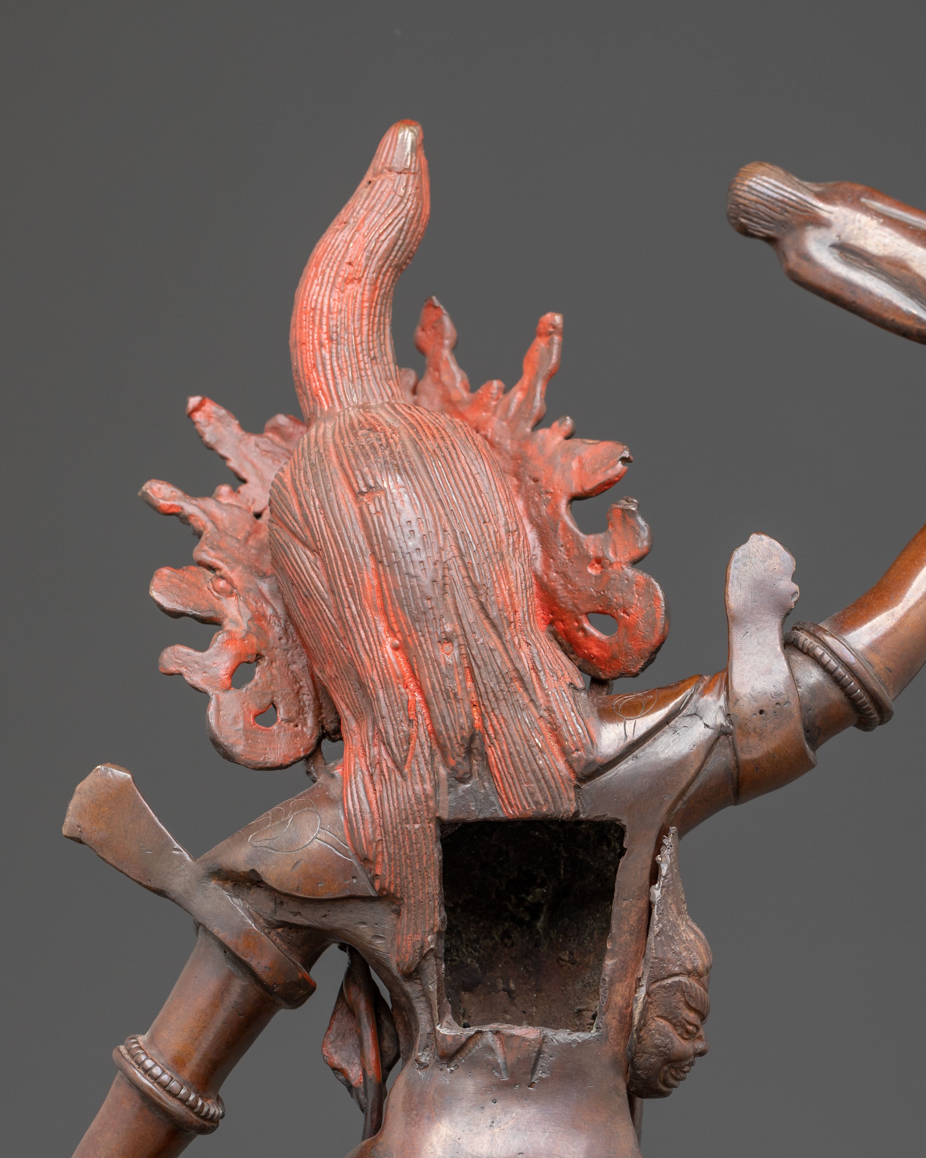 Wrathful Ekajati Figurine - Tibetan Protector Deity Statue