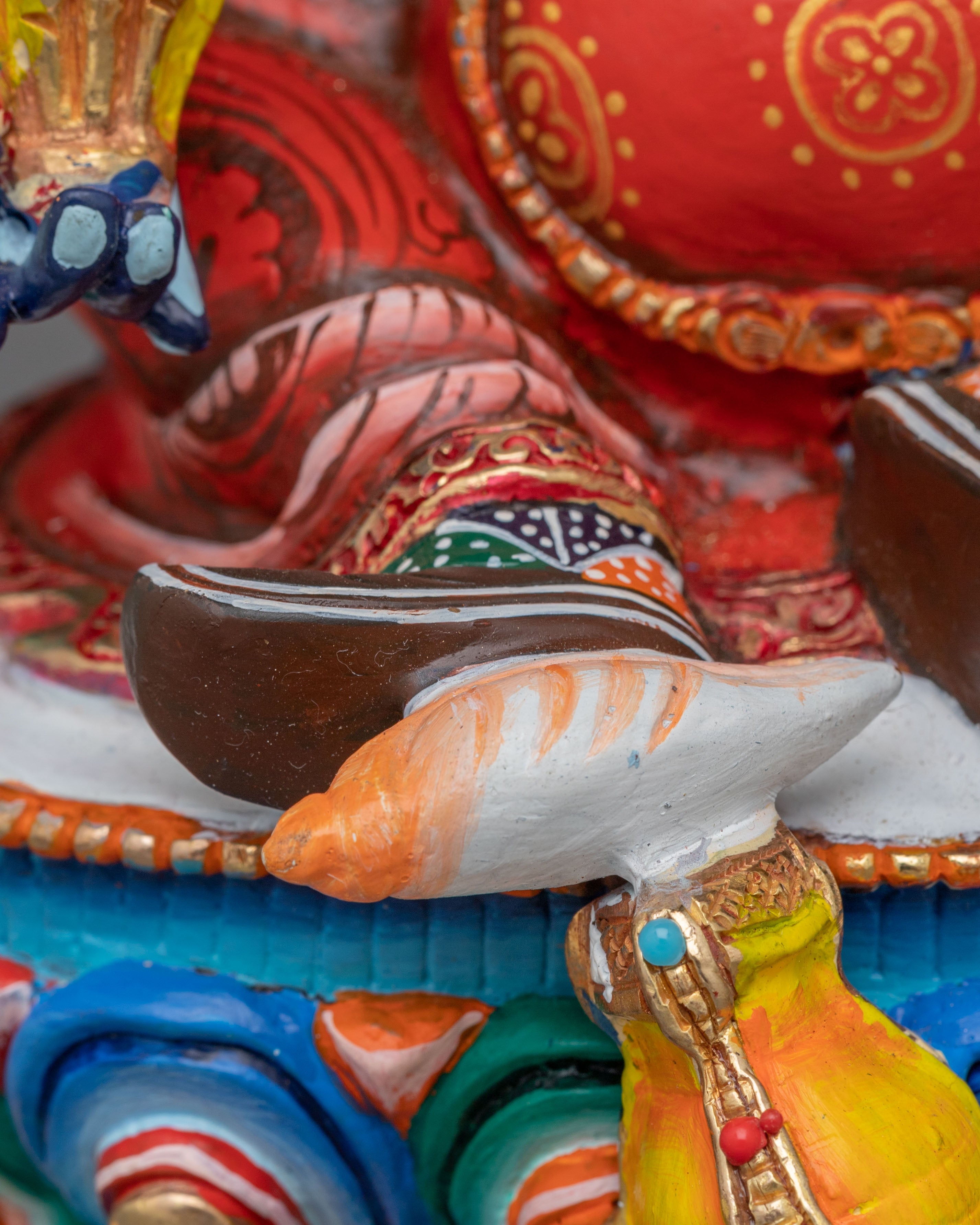 Shanglon Dorje Dudul Statue – Gold Colored Copper | Tibetan Buddhist Sculpture