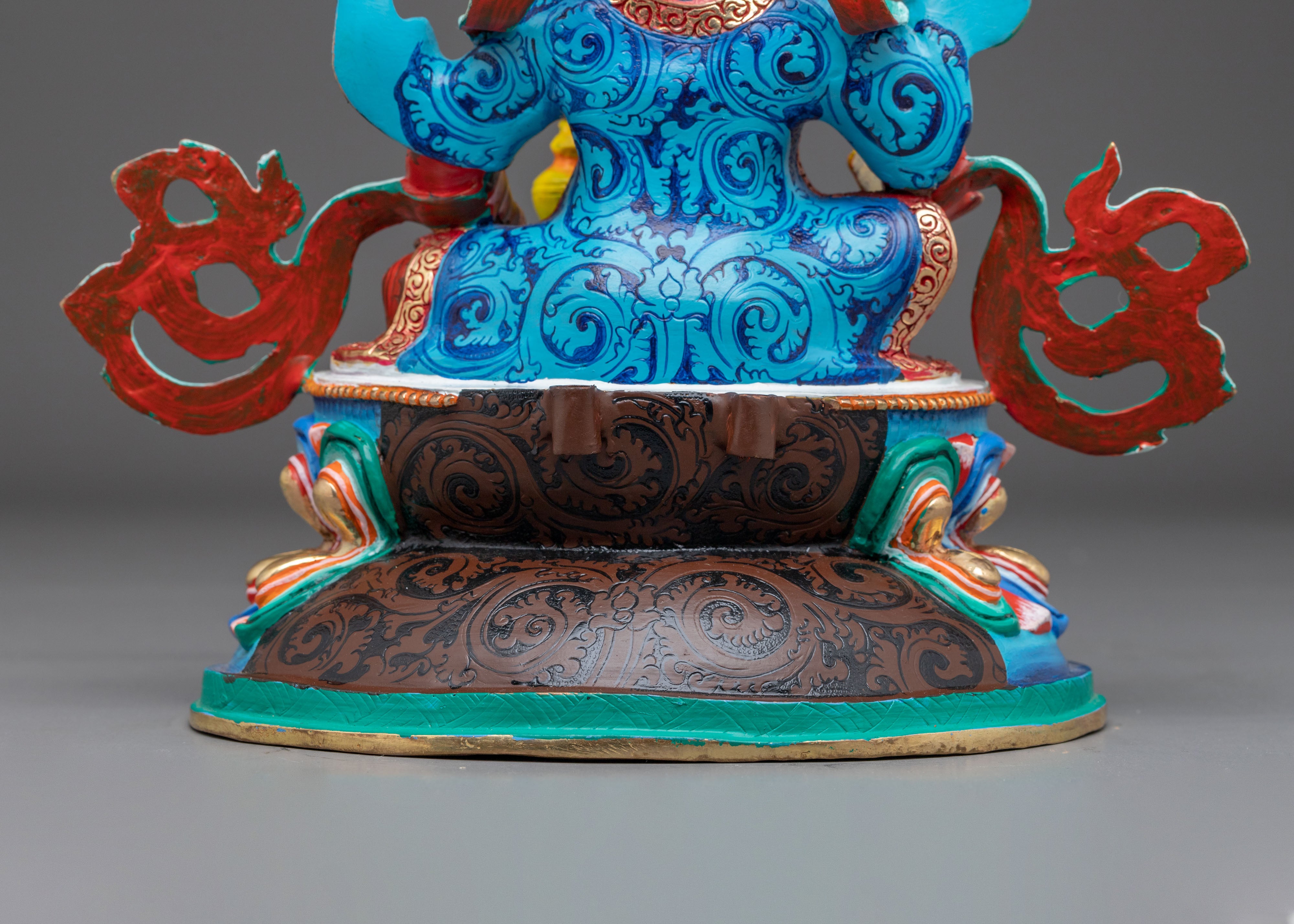 Shanglon Dorje Dudul Statue – Gold Colored Copper | Tibetan Buddhist Sculpture