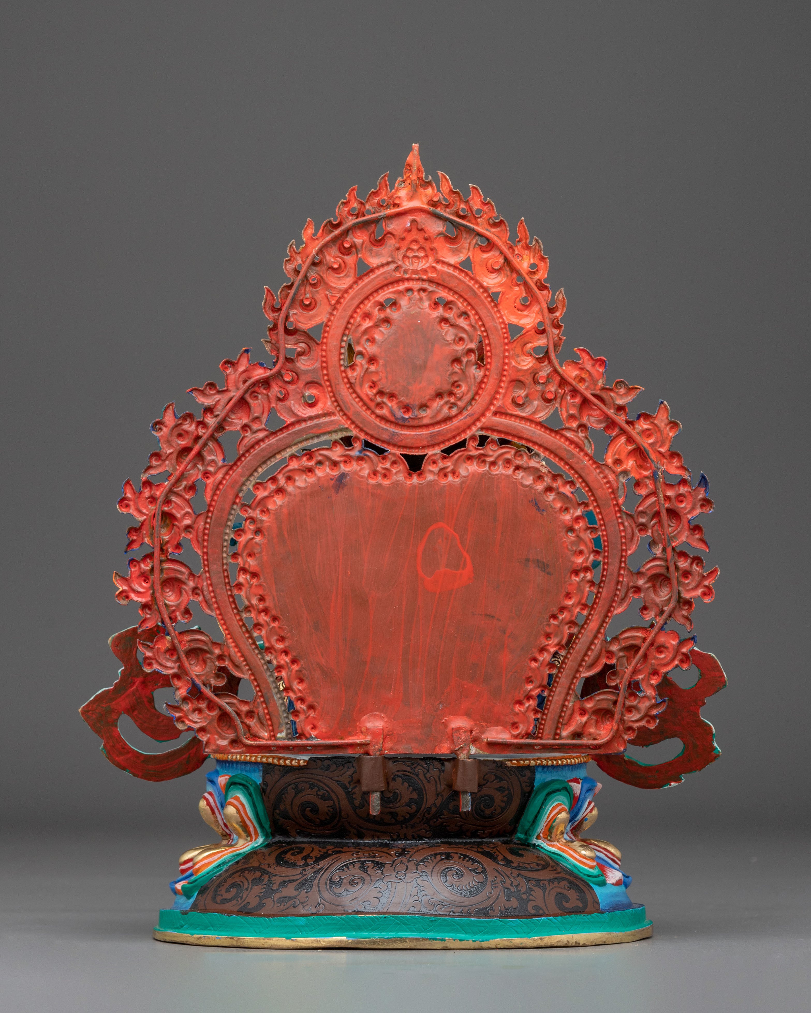 Shanglon Dorje Dudul Statue – Gold Colored Copper | Tibetan Buddhist Sculpture