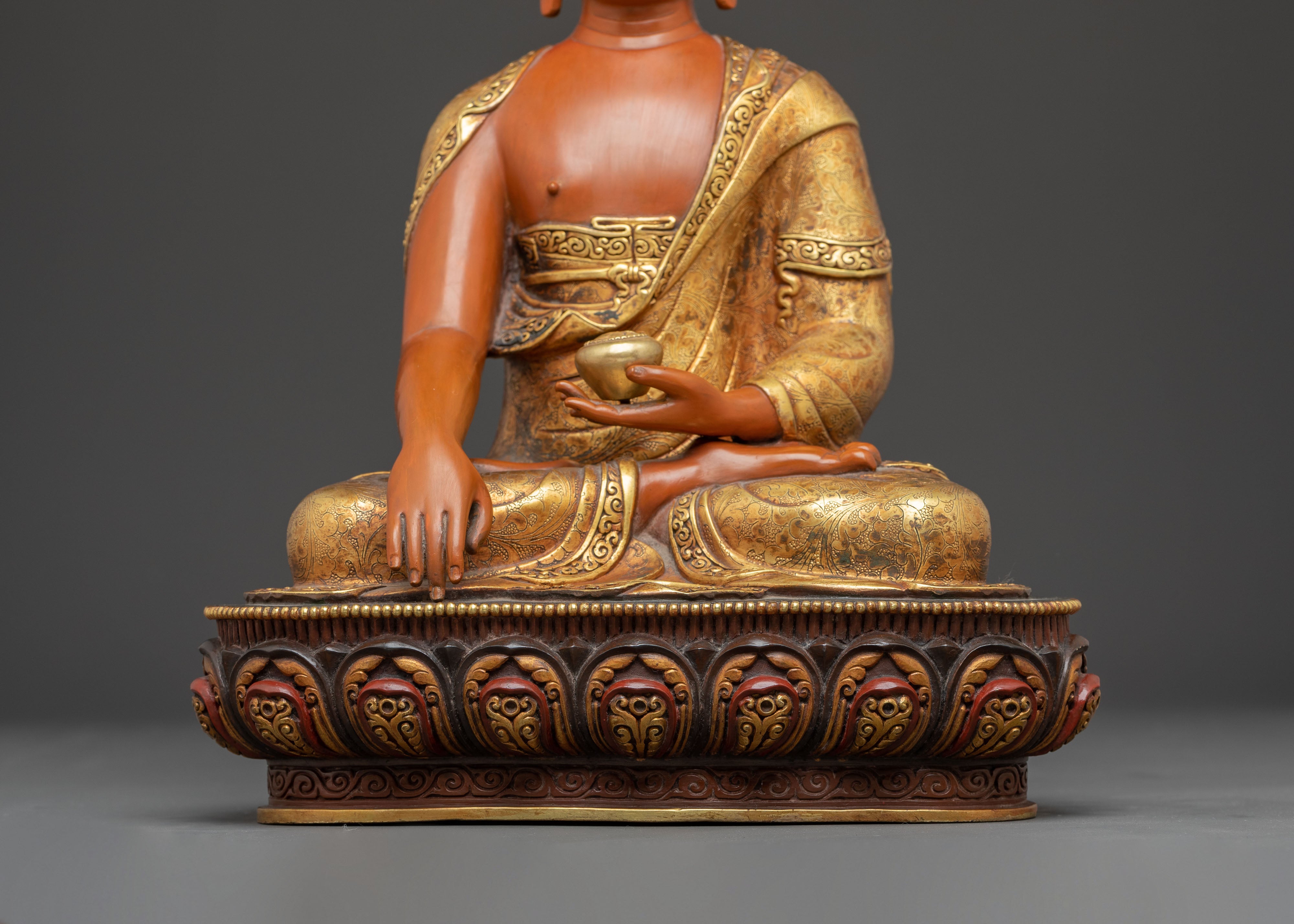 11.8 Inch Golden Statue of Buddha Shakyamuni