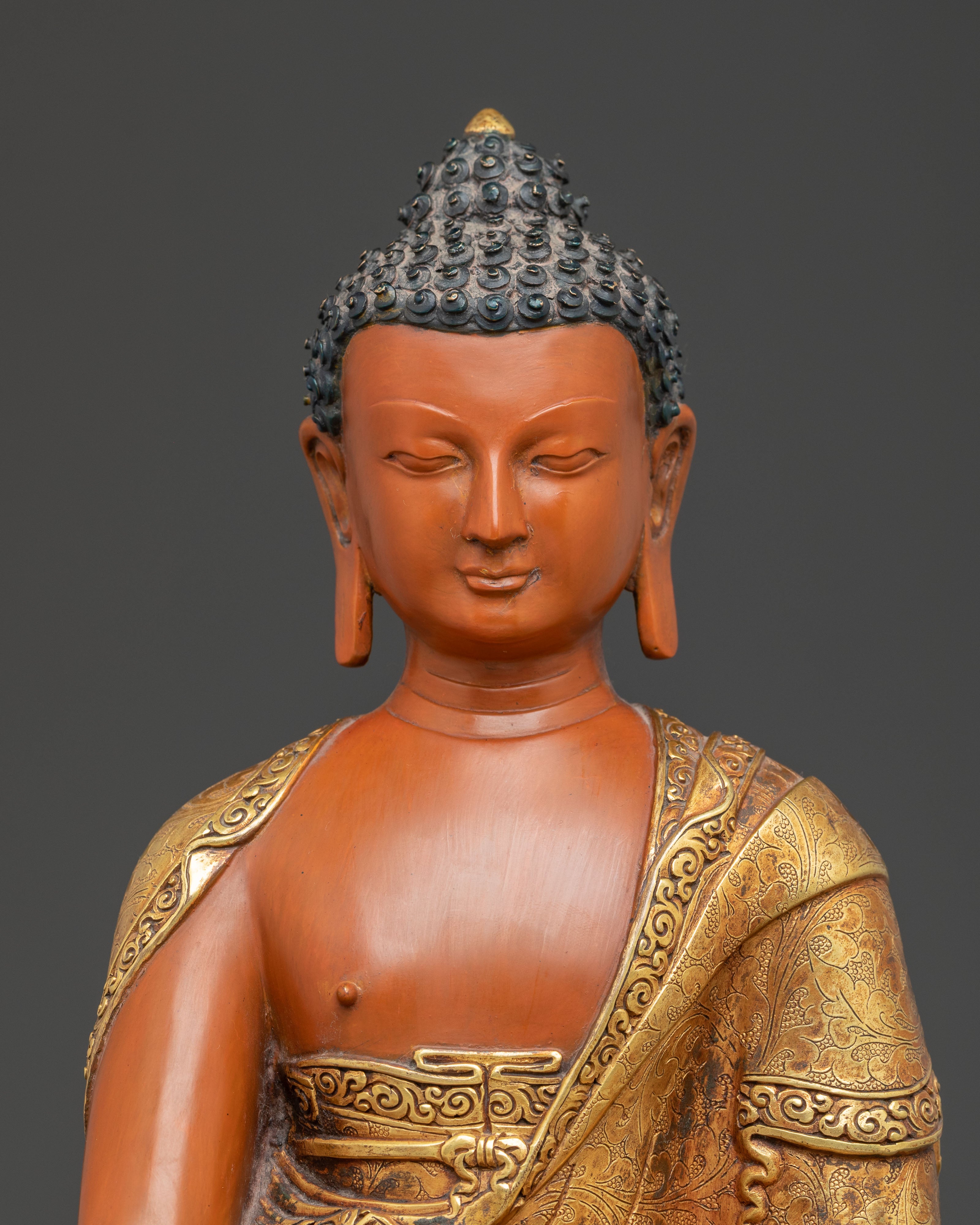 11.8 Inch Golden Statue of Buddha Shakyamuni