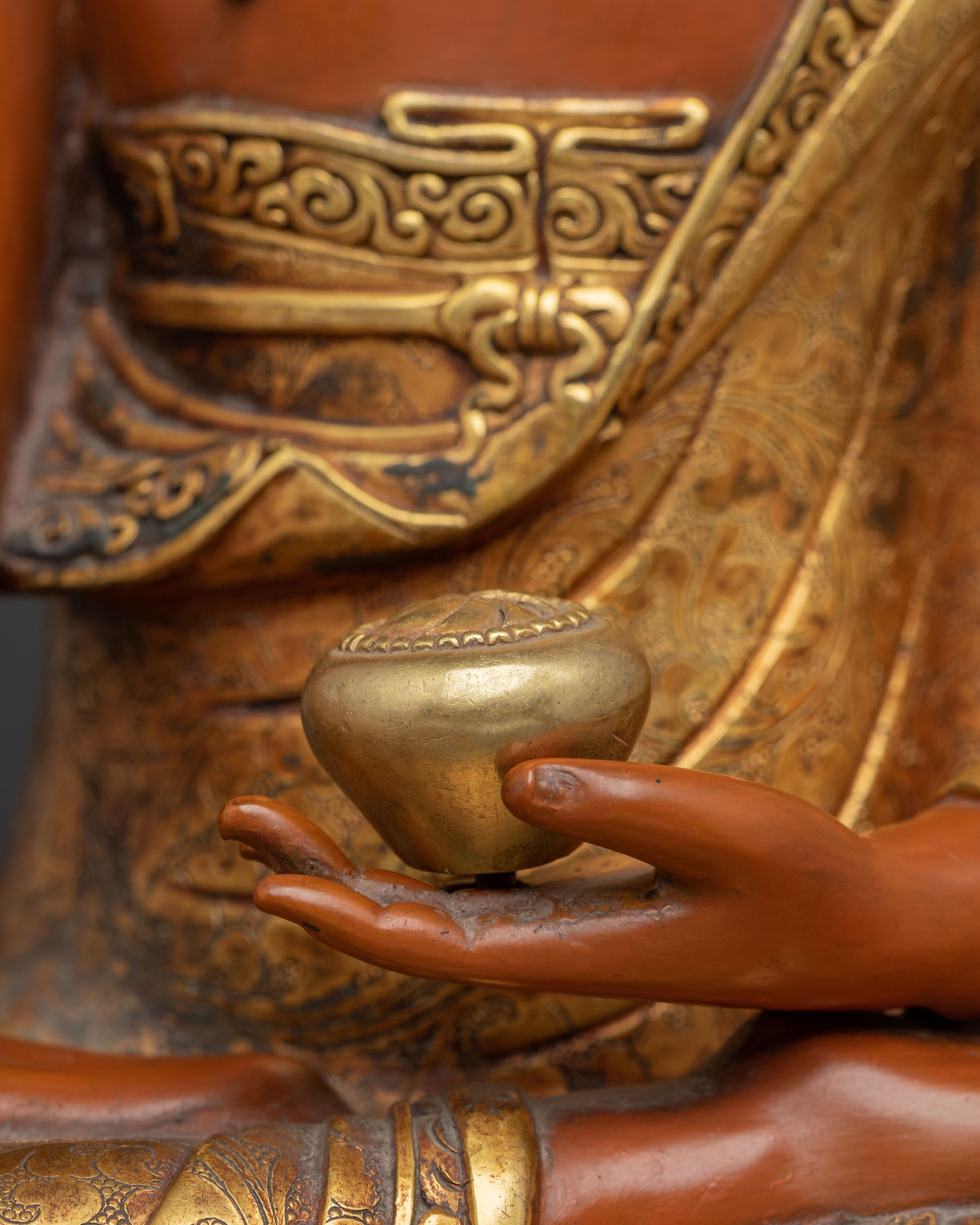 11.8 Inch Golden Statue of Buddha Shakyamuni