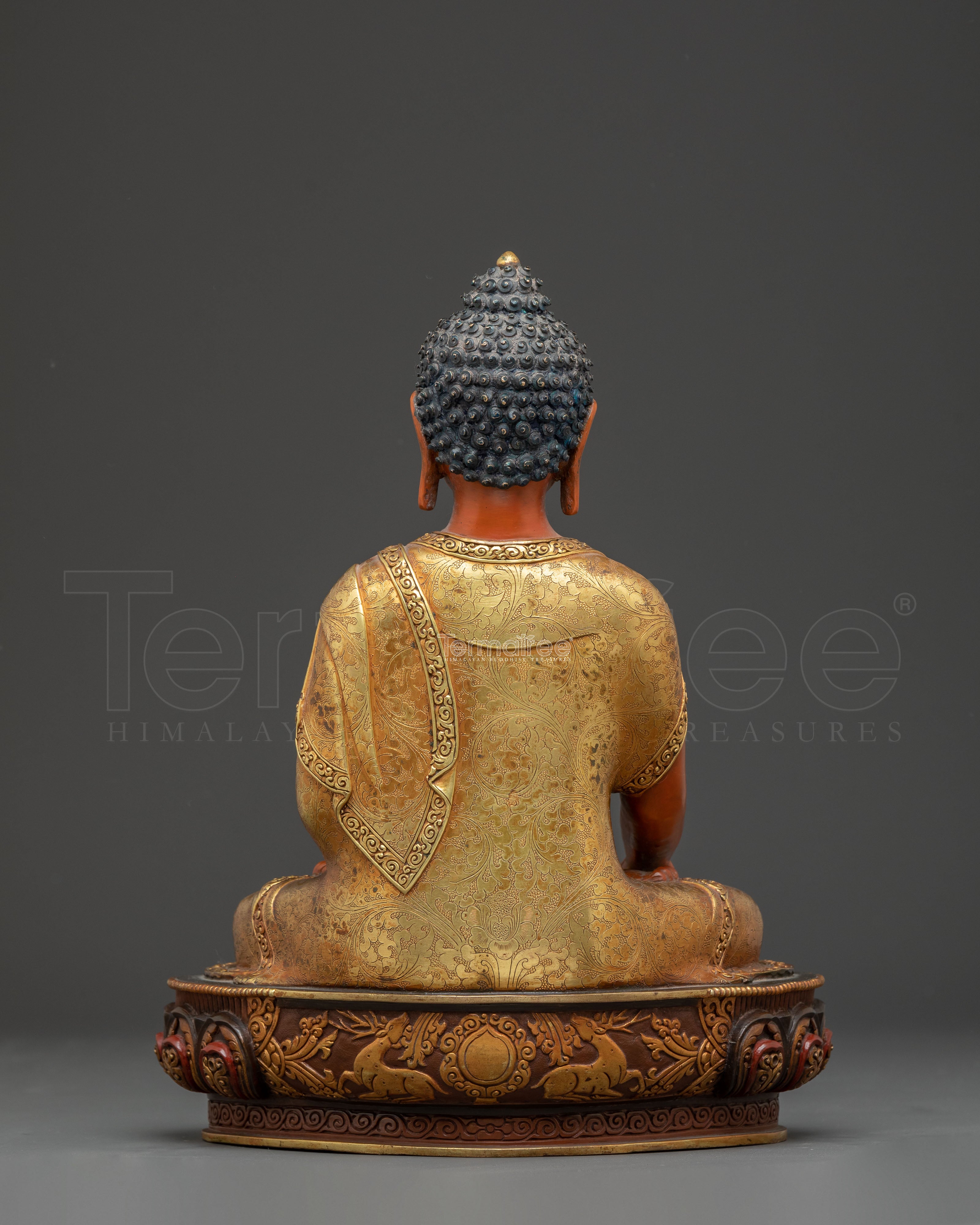 11.8 Inch Golden Statue of Buddha Shakyamuni