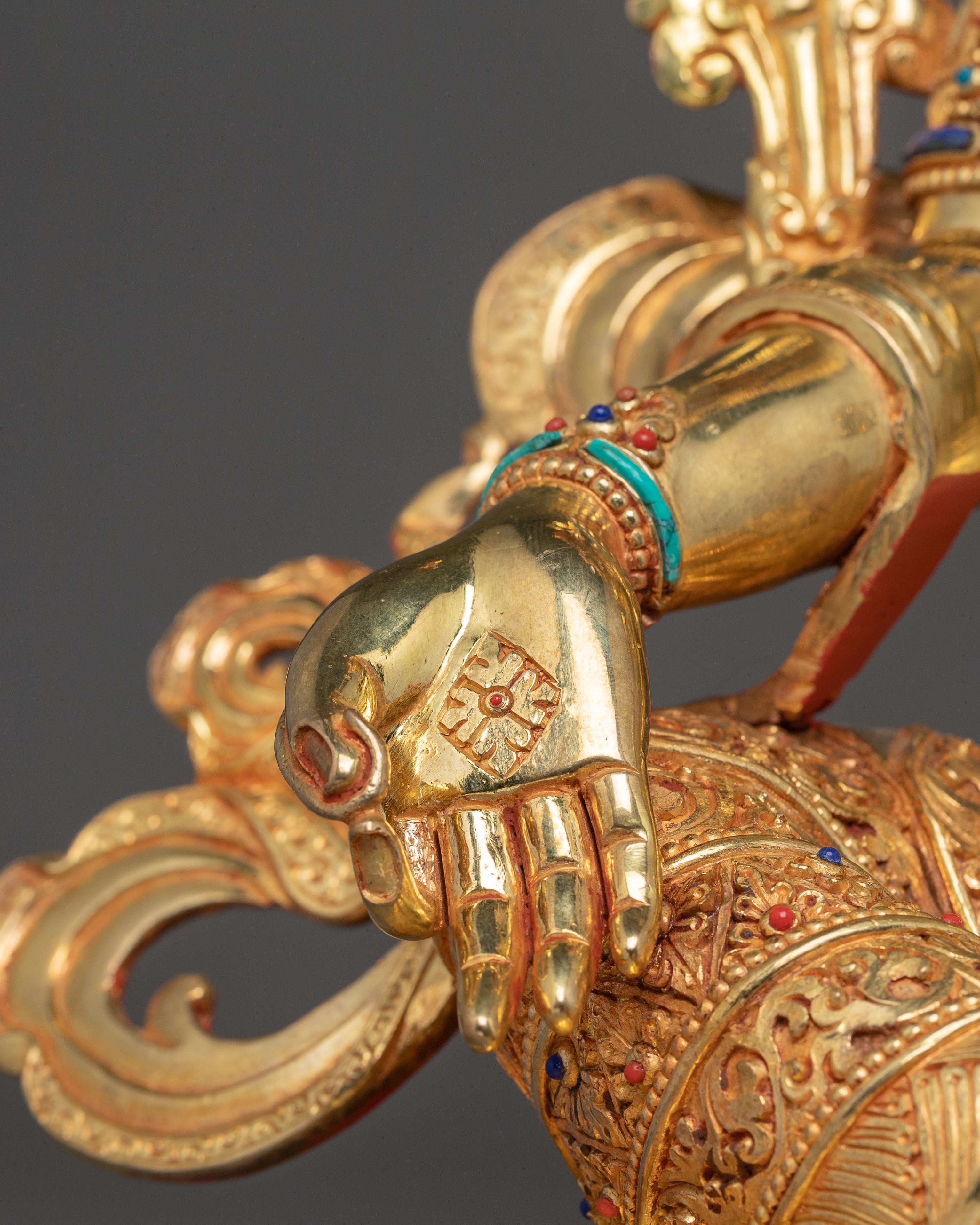 Enlightened Green Tara: Himalayan Nepali Statue