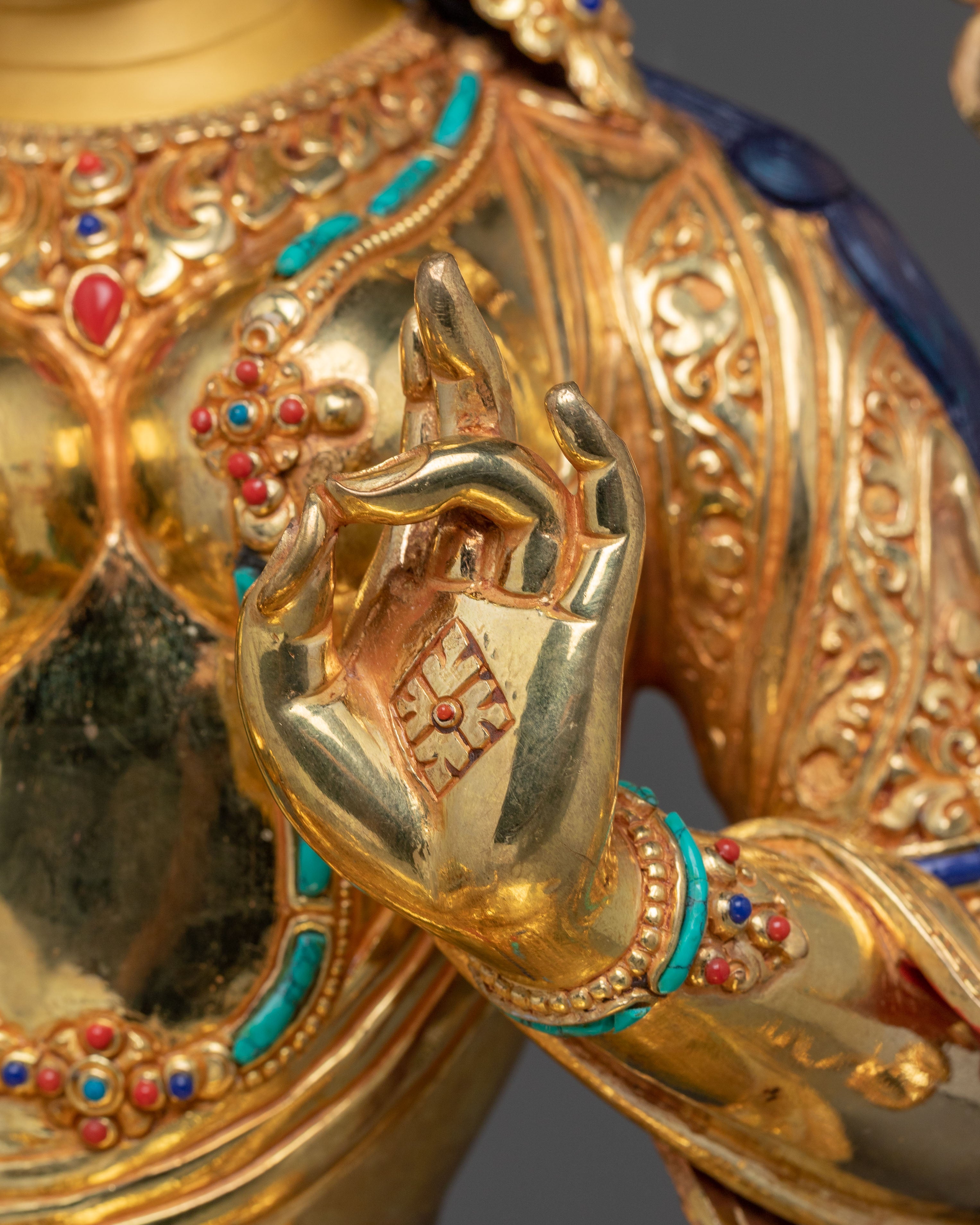 Enlightened Green Tara: Himalayan Nepali Statue