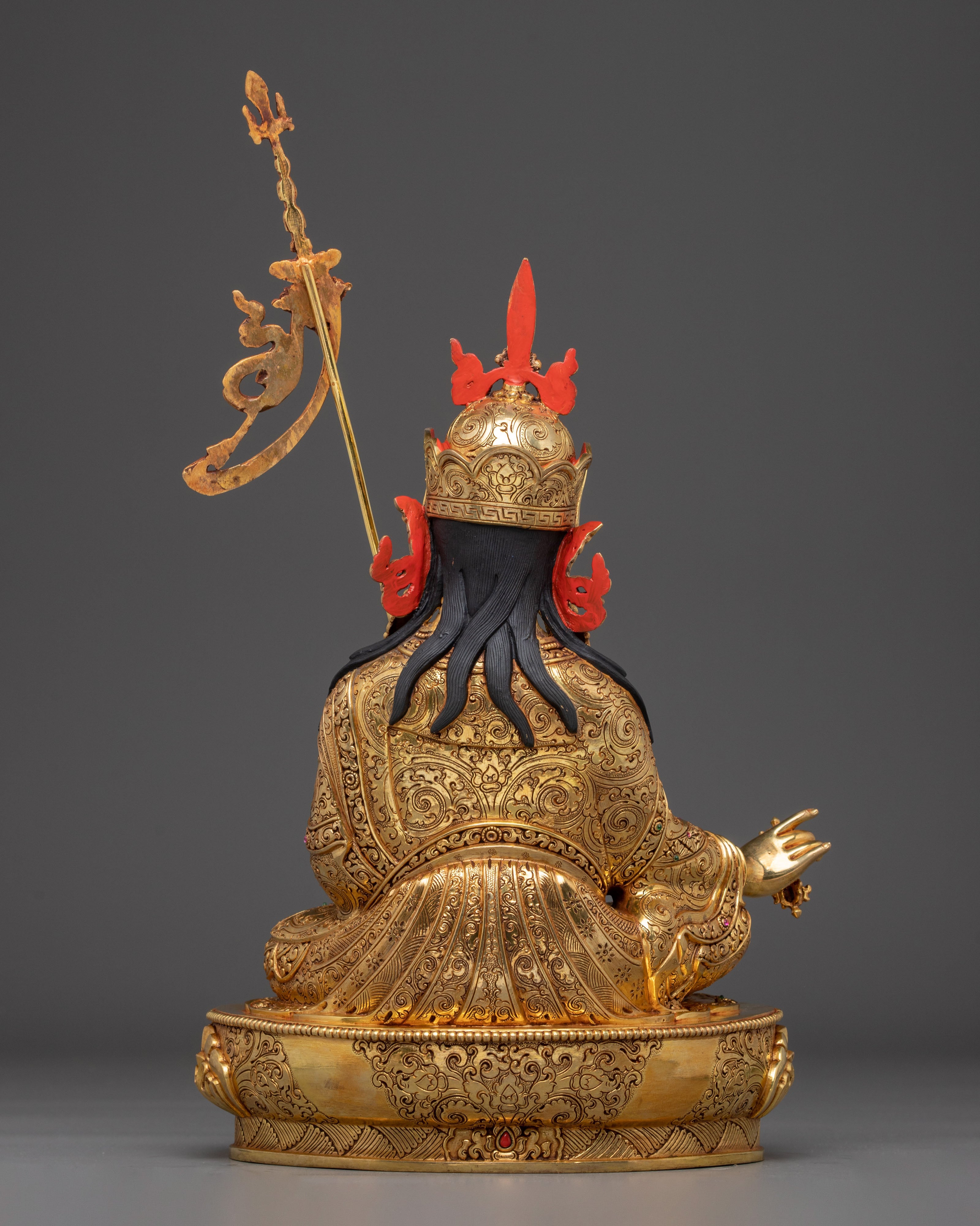 Guru Rinpoche Sculpture in 24K Gold - A Symbol of Wisdom & Protection