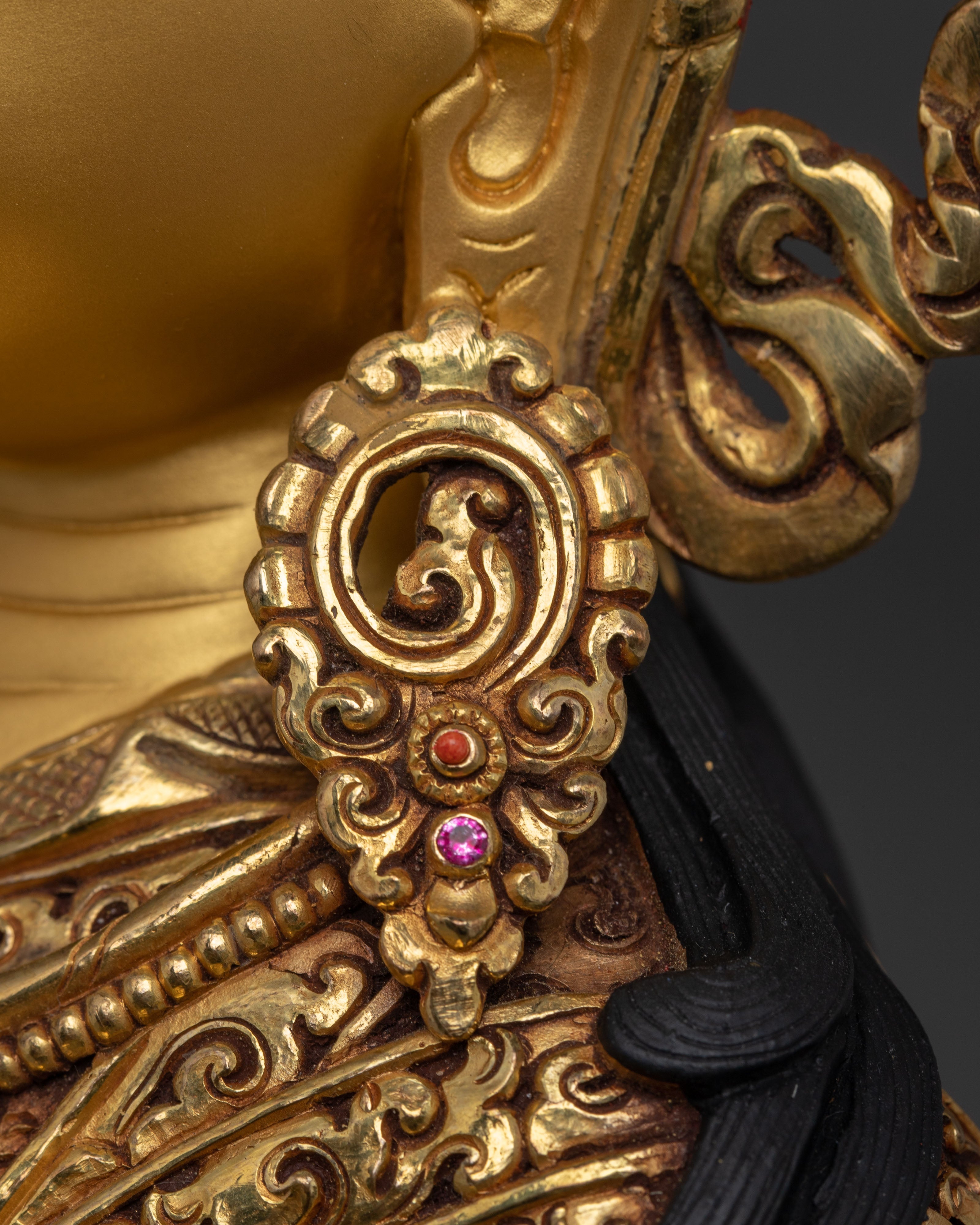 Guru Rinpoche Sculpture in 24K Gold - A Symbol of Wisdom & Protection