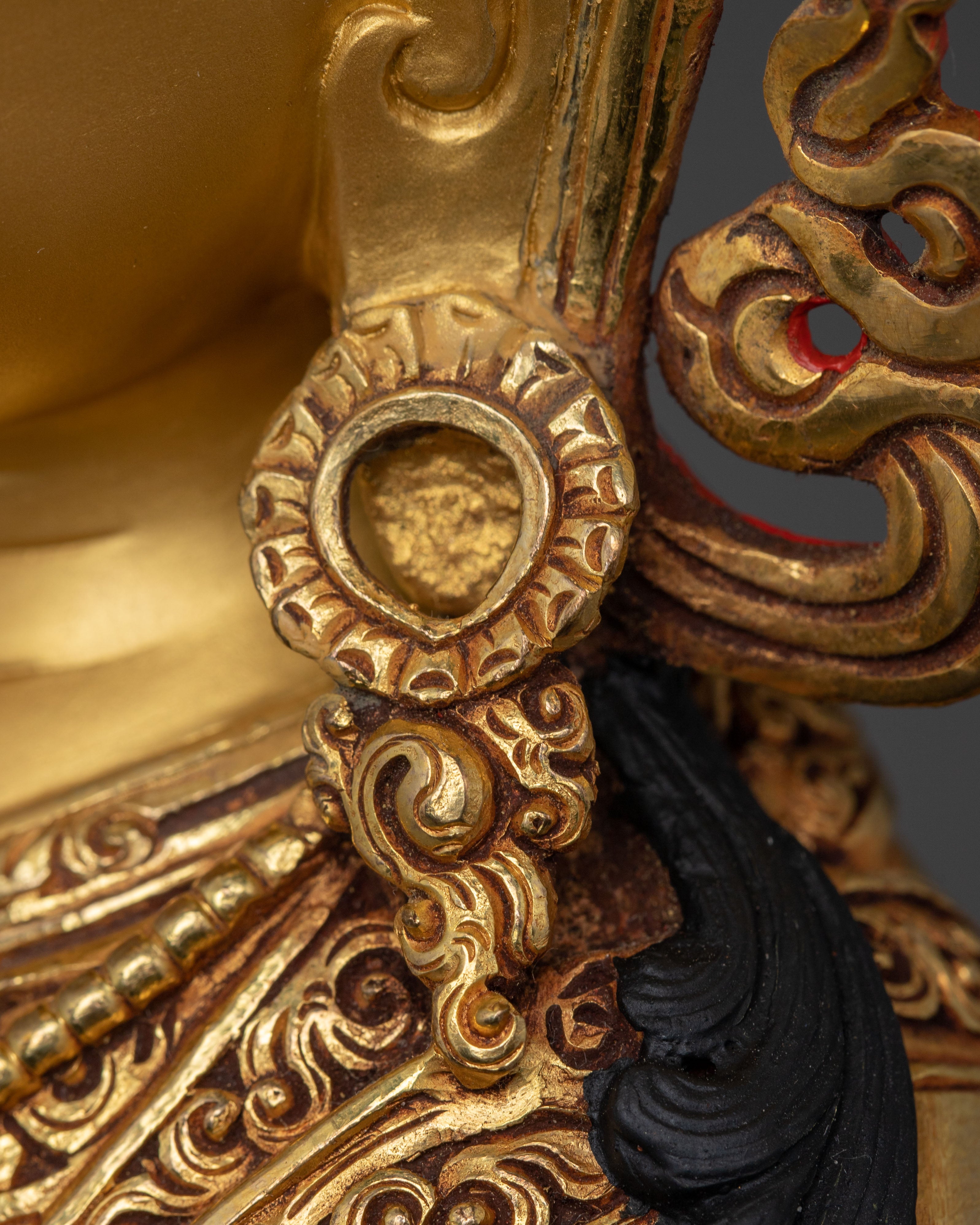 Guru Rinpoche Statue in 24K Gold: Symbol of Wisdom