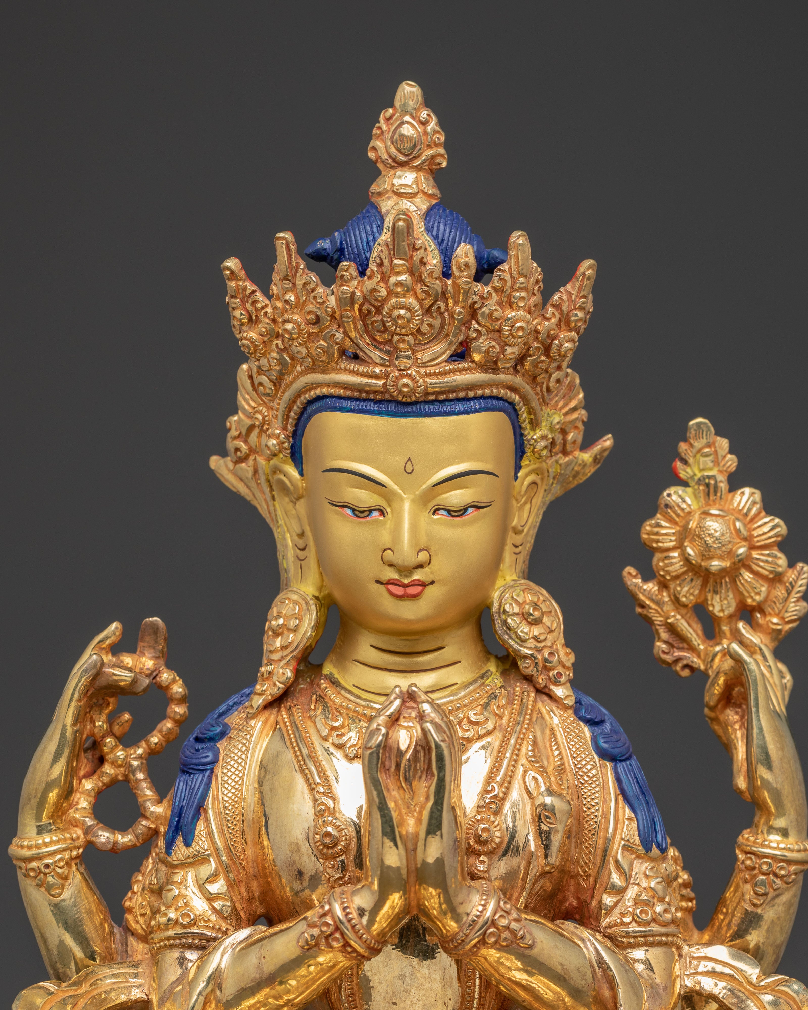 13.2 Inch Statue of Bodhisattva Chenrezig