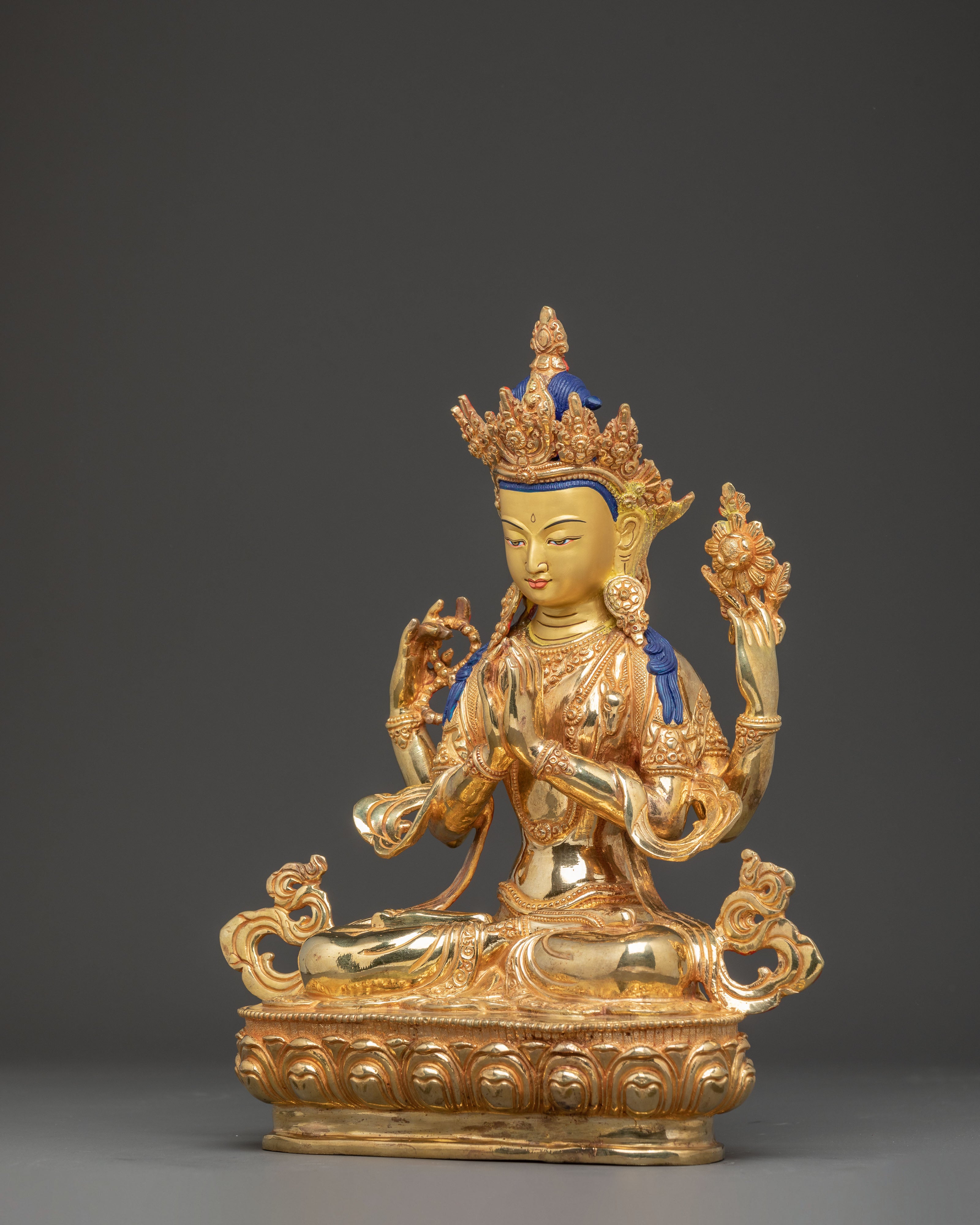 13.2 Inch Statue of Bodhisattva Chenrezig