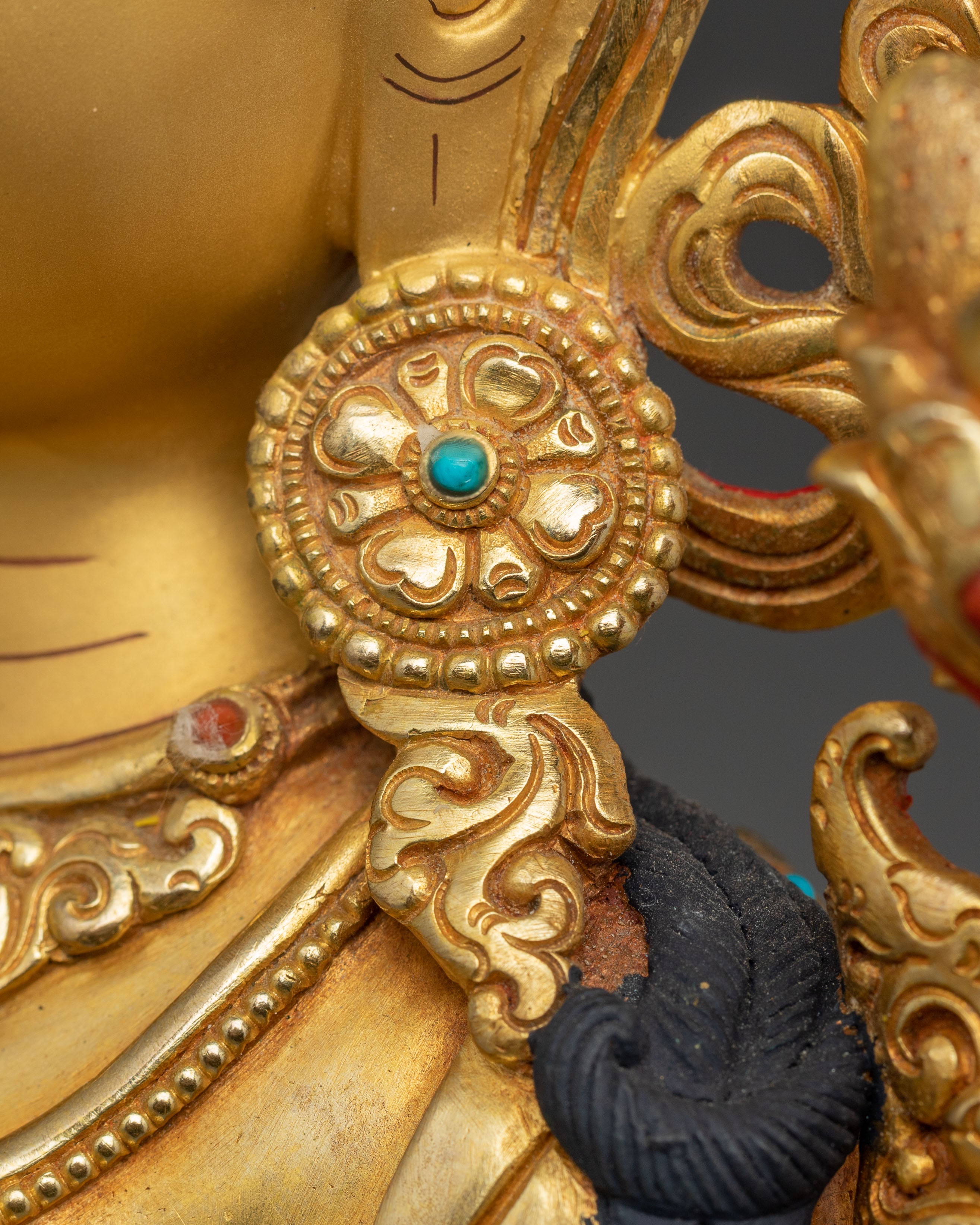 Mother Green Tara Golden Handmade Statue | Shyama Tara Sculpture