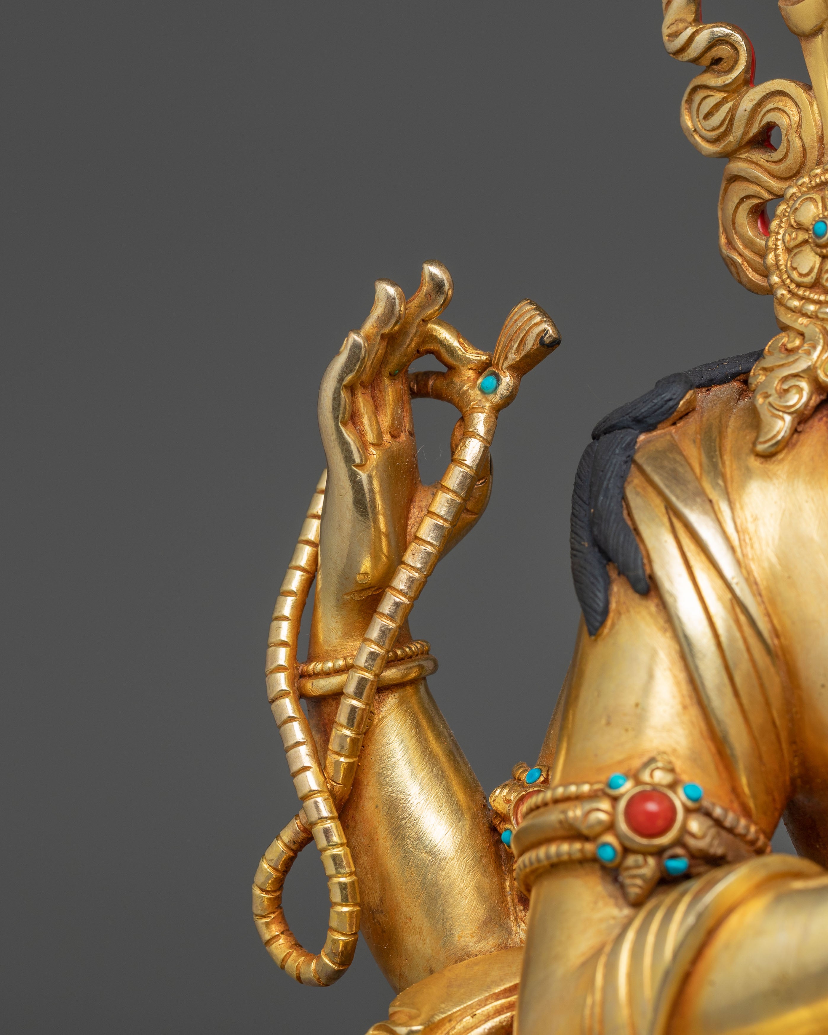 Golden Handmade Statue of Bodhisattva Chenrezig
