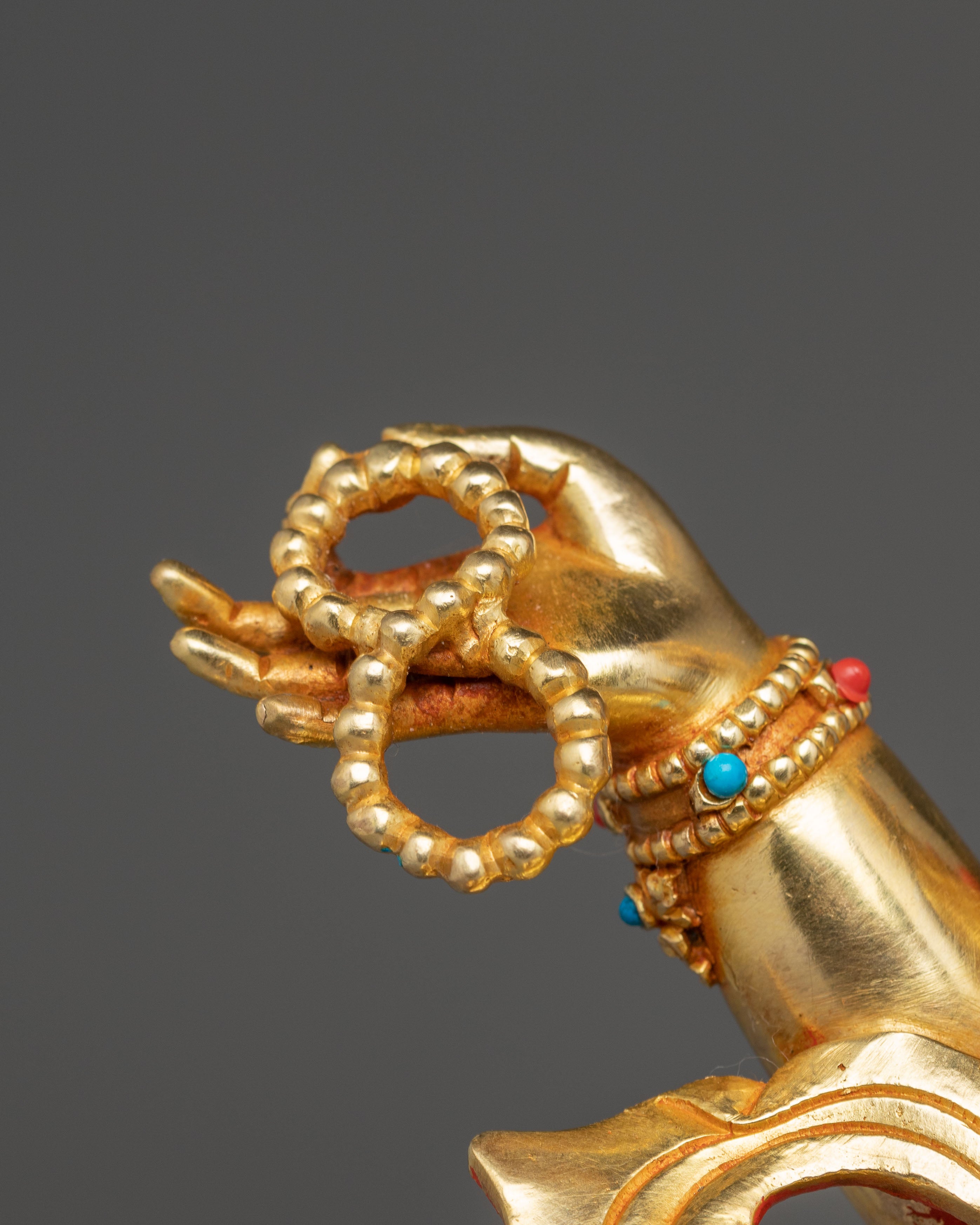 13.2 Inch Golden Saraswati Statue | Goddess of Knowledge