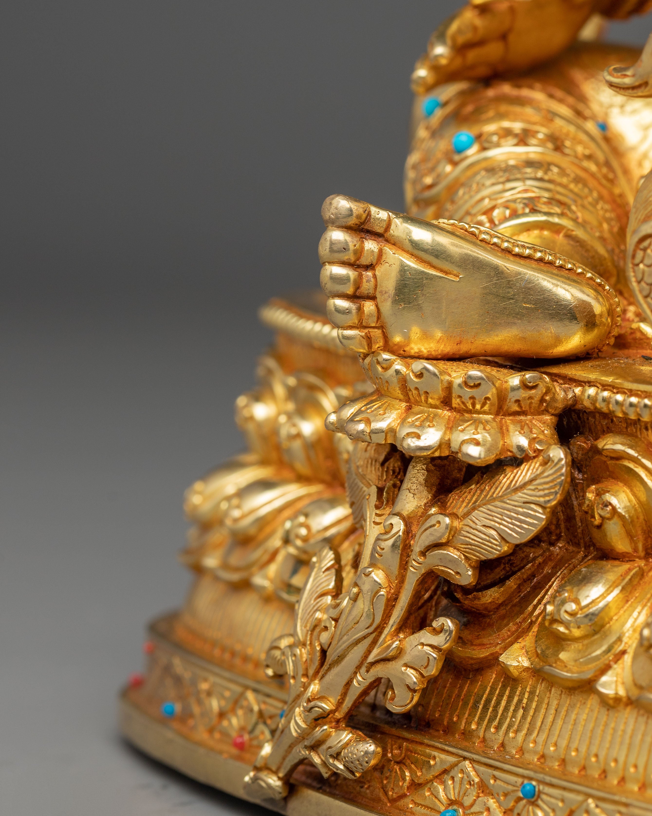 13.2 Inch Golden Saraswati Statue | Goddess of Knowledge