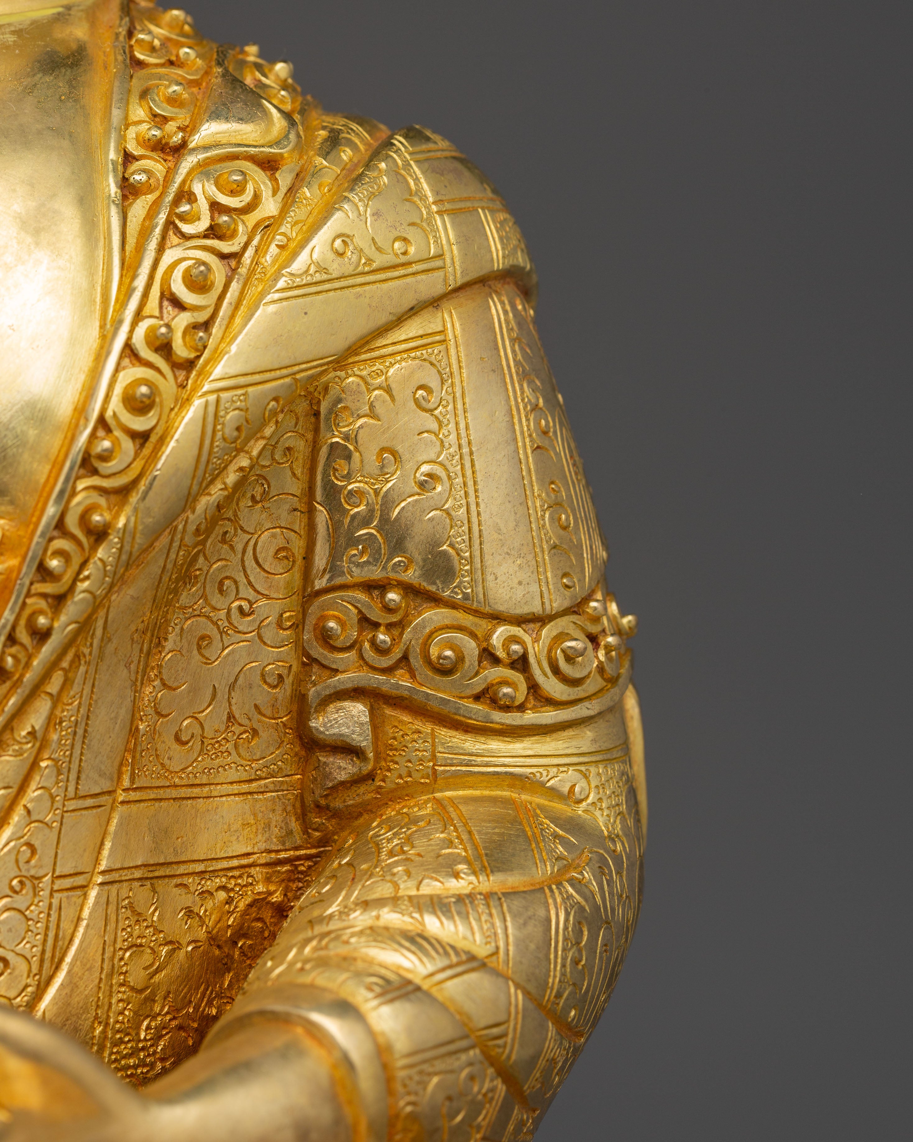 13 Inch Golden Statue of Buddha Amitabha | Pure Land Buddha