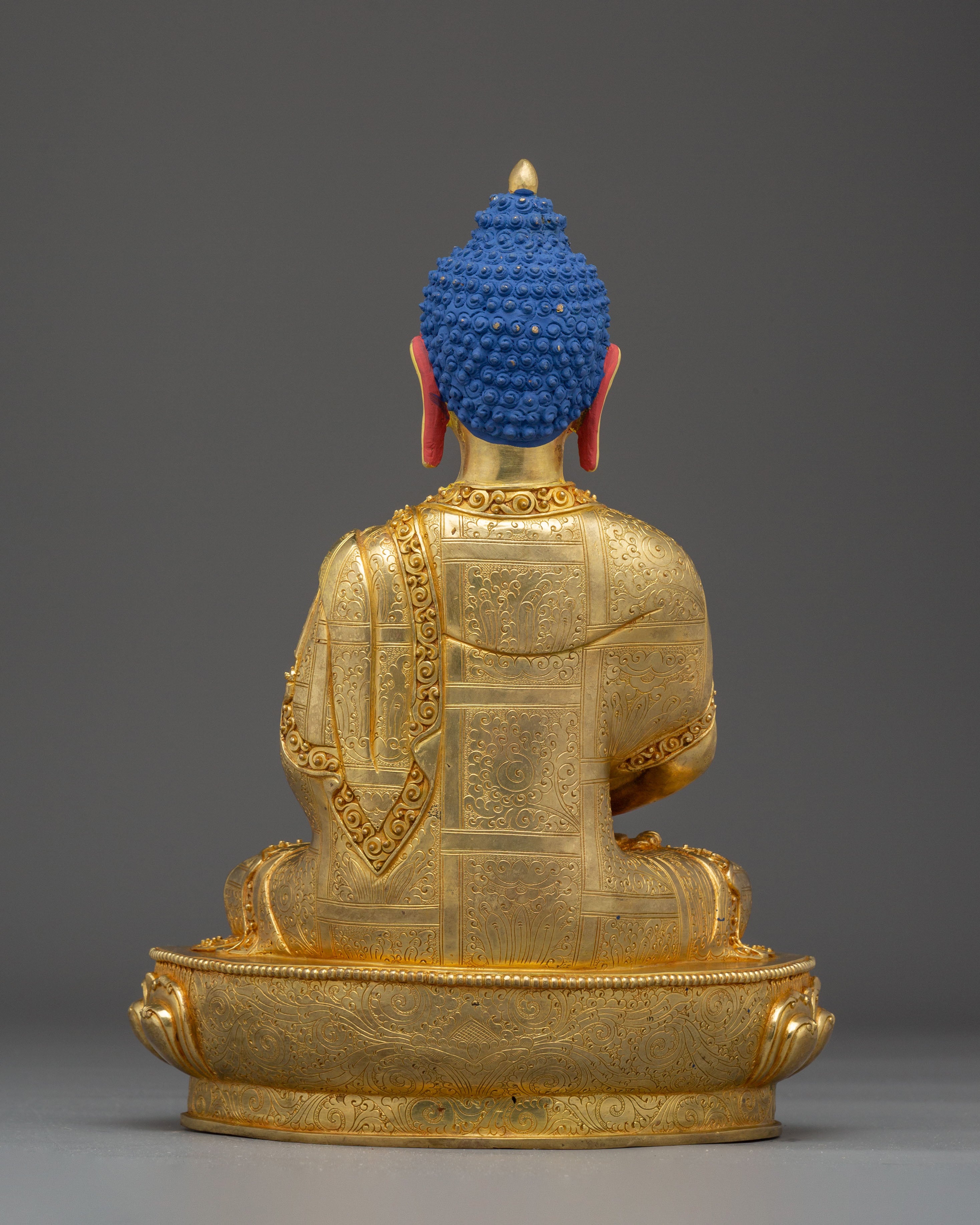 13 Inch Golden Statue of Buddha Amitabha | Pure Land Buddha