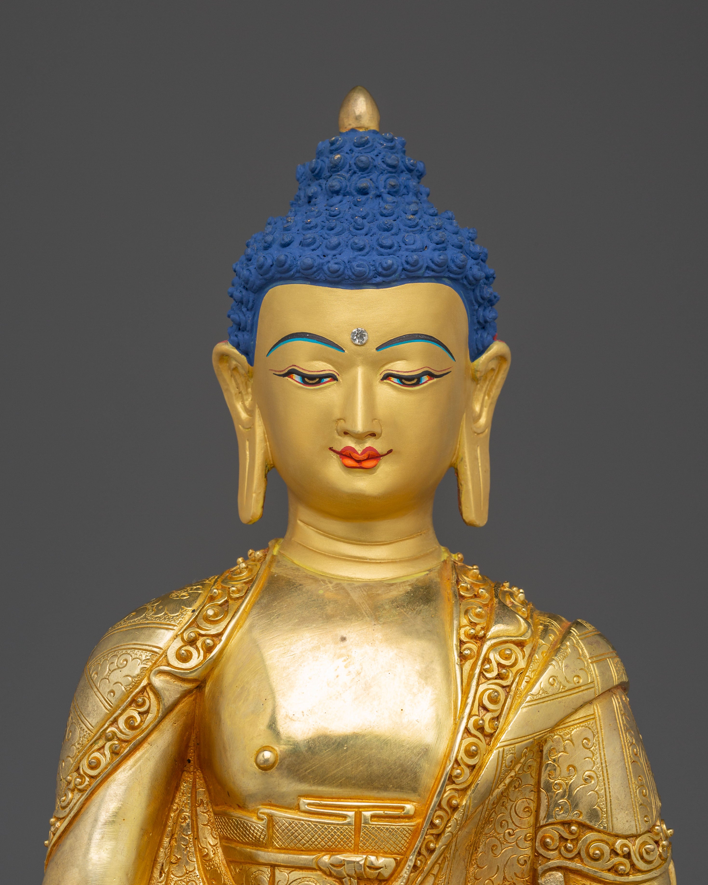 13 Inch Golden Statue of Buddha Amitabha | Pure Land Buddha
