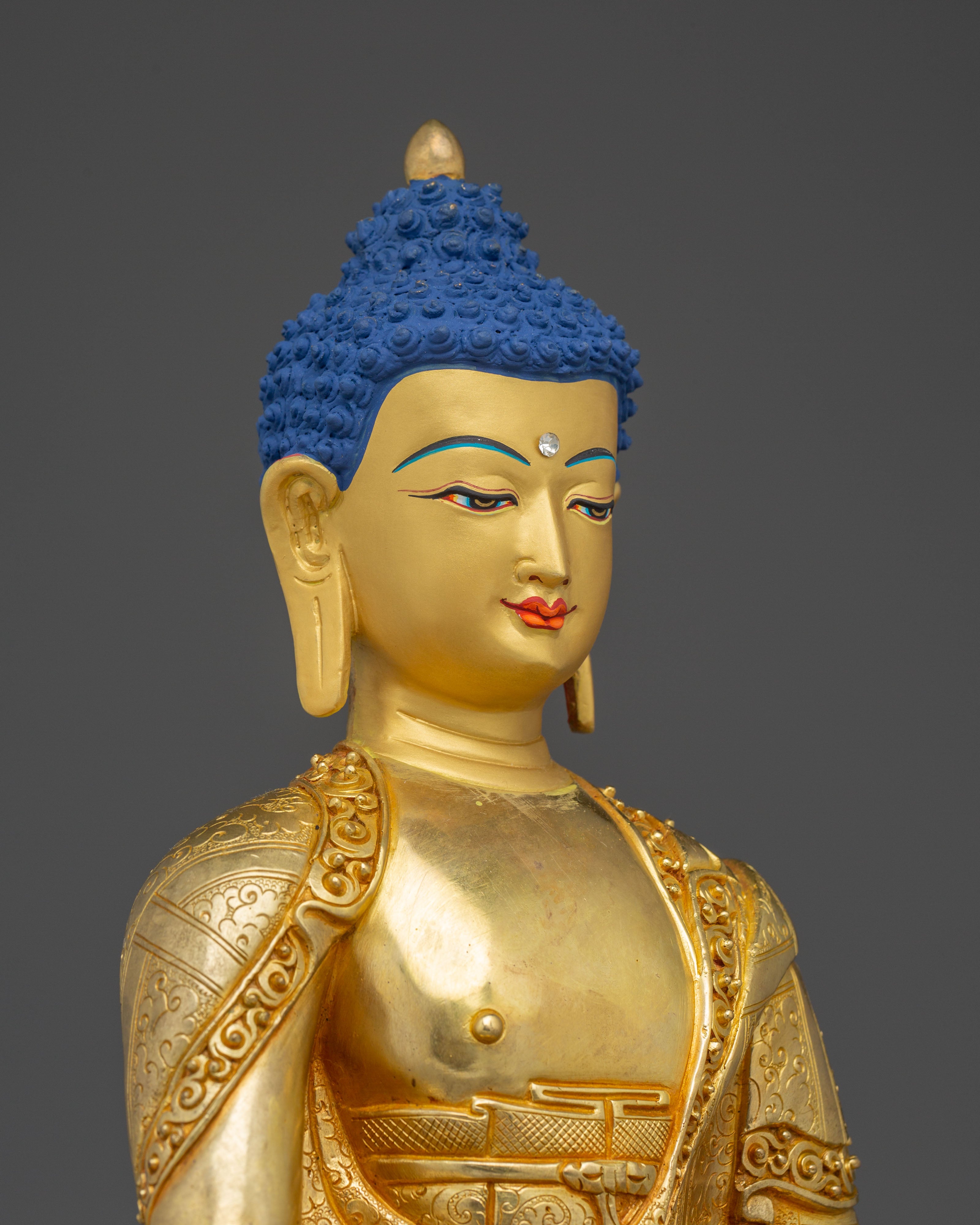 13 Inch Golden Statue of Buddha Amitabha | Pure Land Buddha