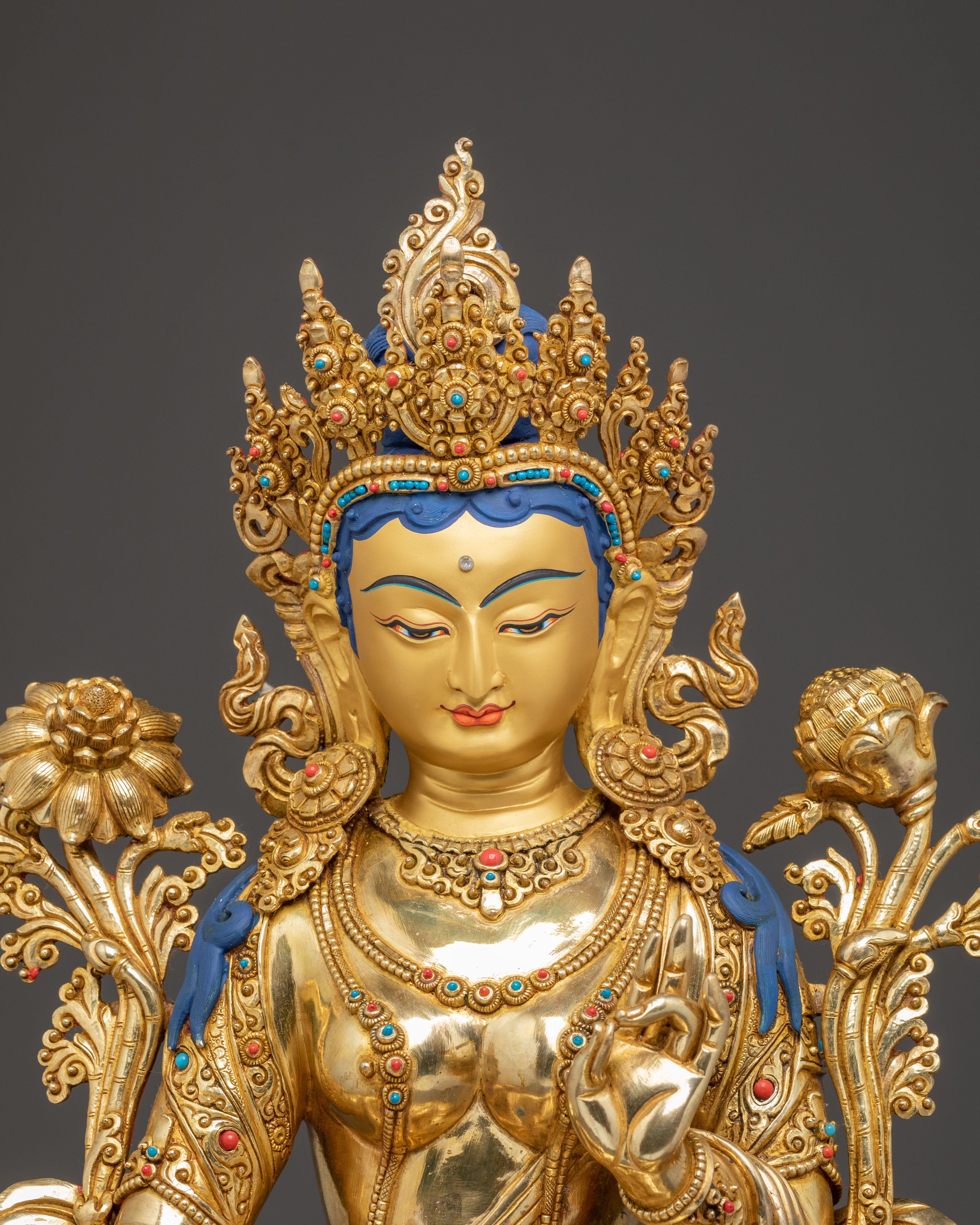 17.5 Inch Mother Green Tara Handmade Statue | Symbol of Liberation