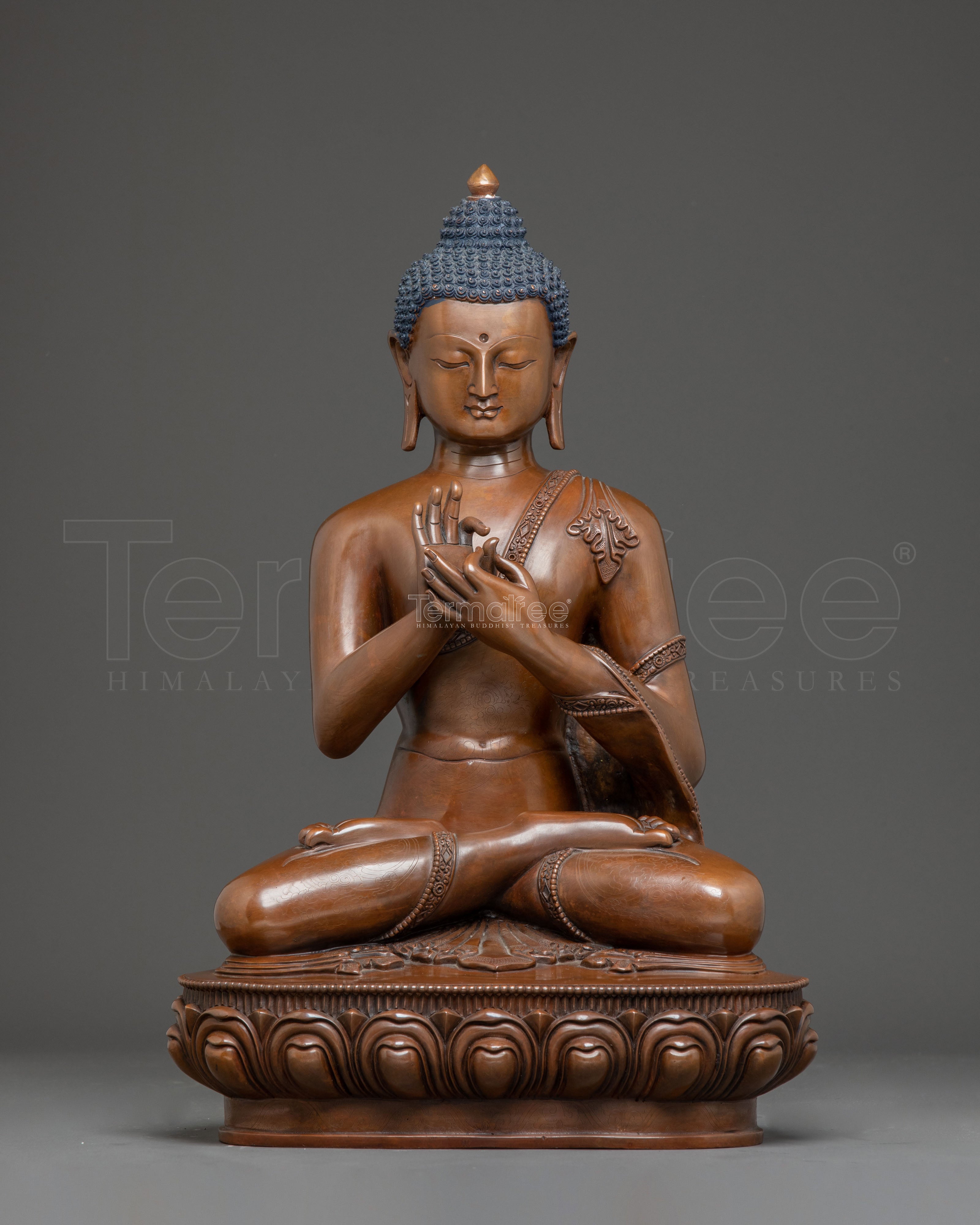 Handcrafted Vairocana Sculpture: The Cosmic Buddha | Meditation Altar