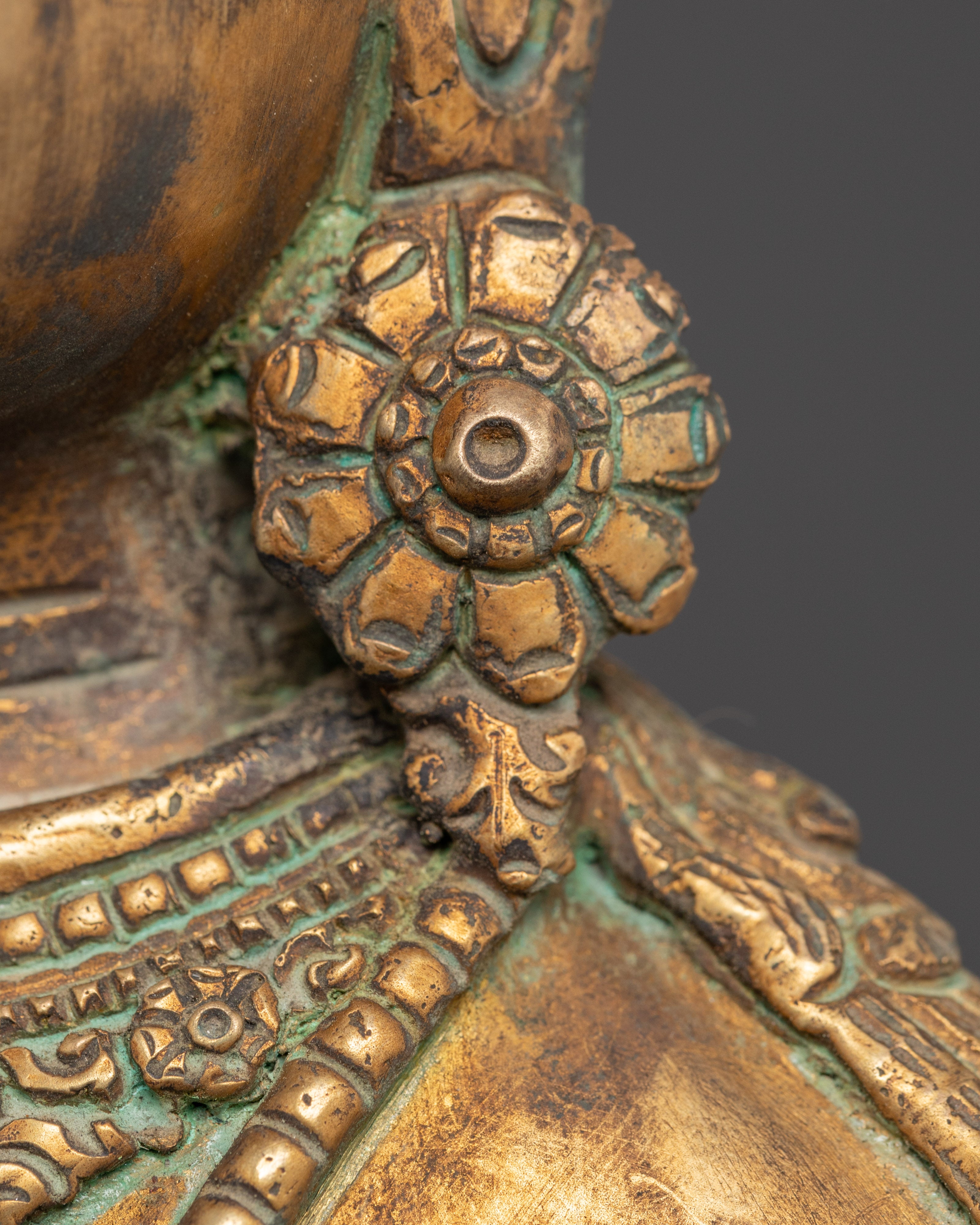 Antique Finished Statue of Maitreya Buddha | Buddha of the Future