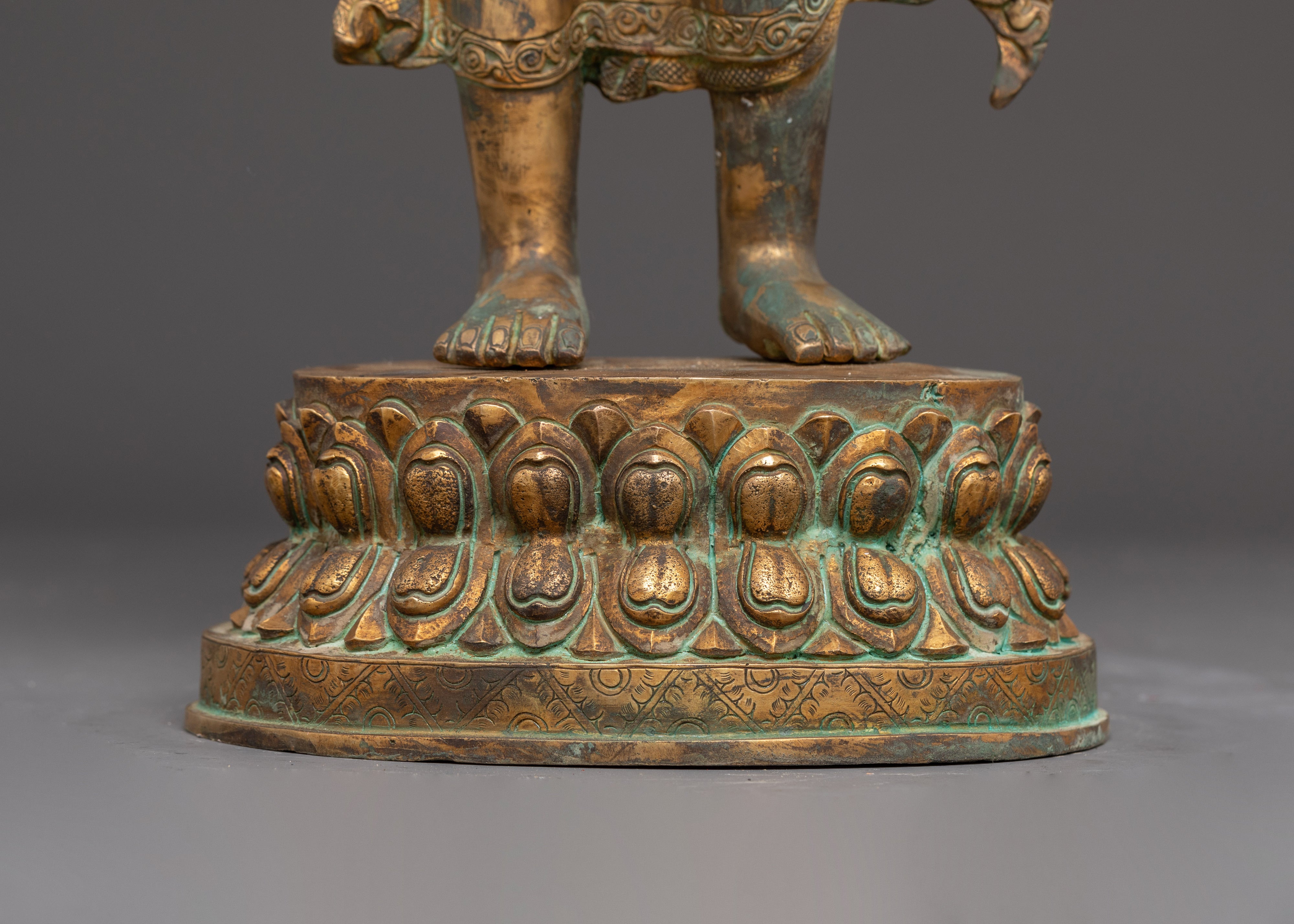 Antique Finished Statue of Maitreya Buddha | Buddha of the Future