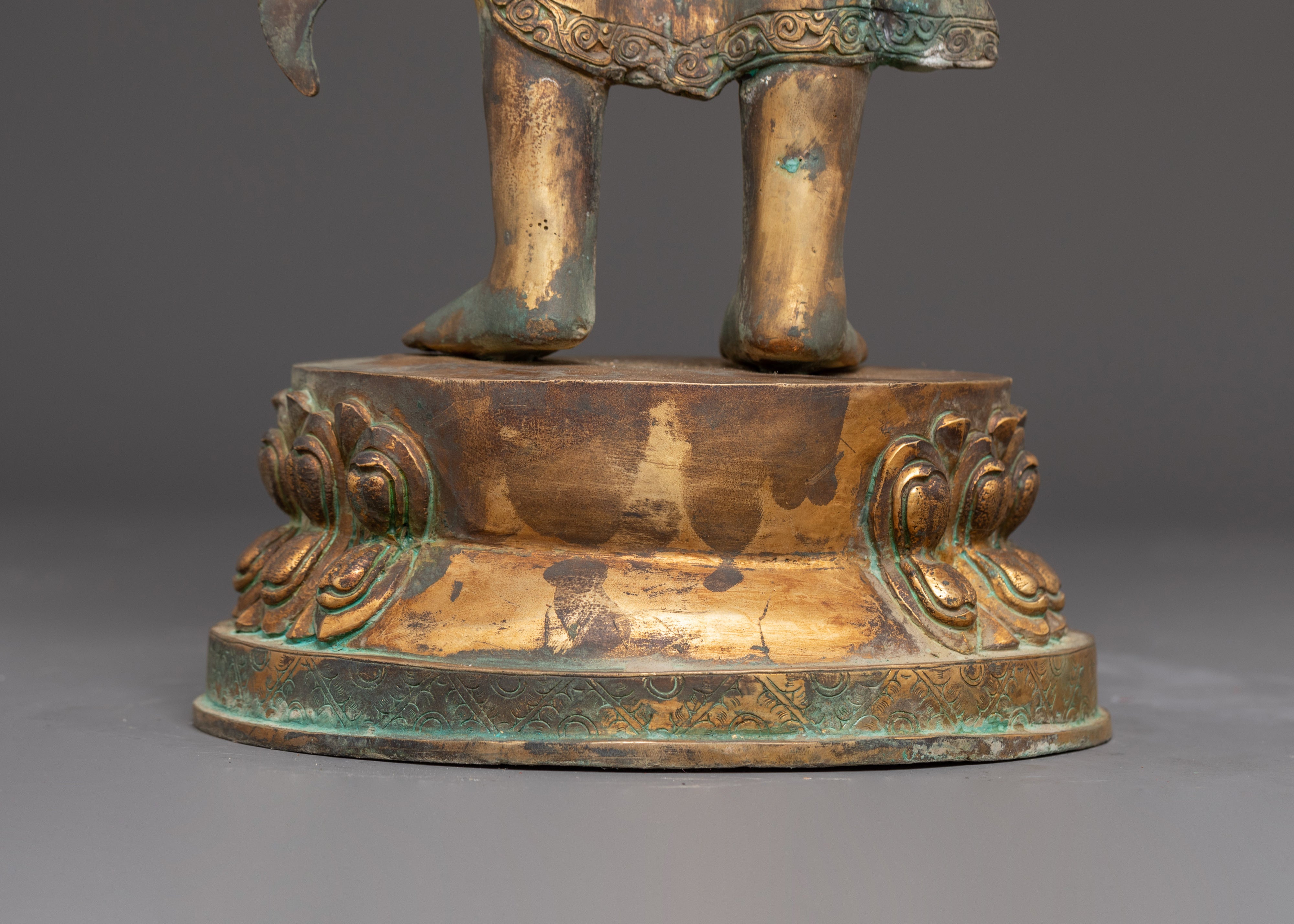 Antique Finished Statue of Maitreya Buddha | Buddha of the Future