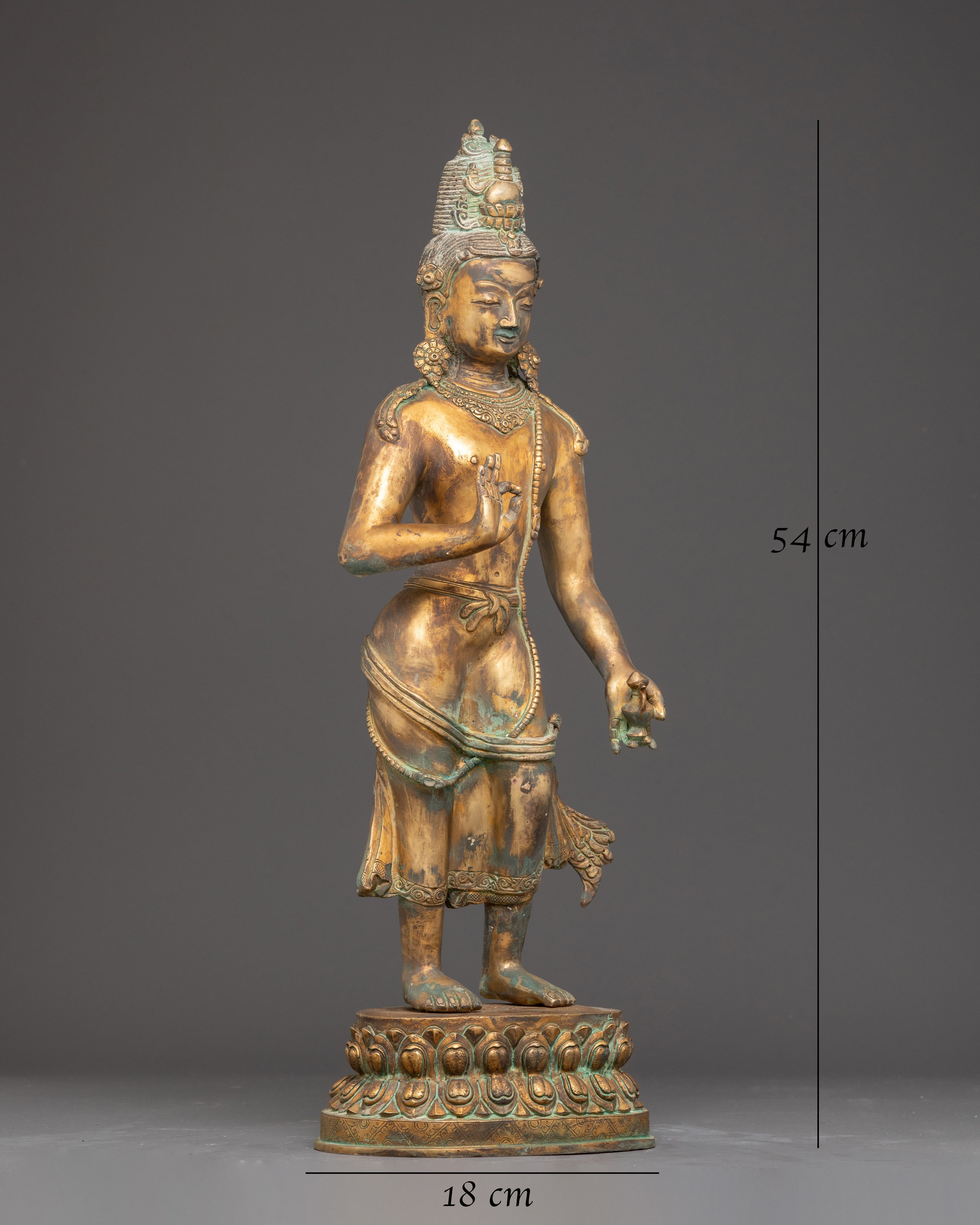 Antique Finished Statue of Maitreya Buddha