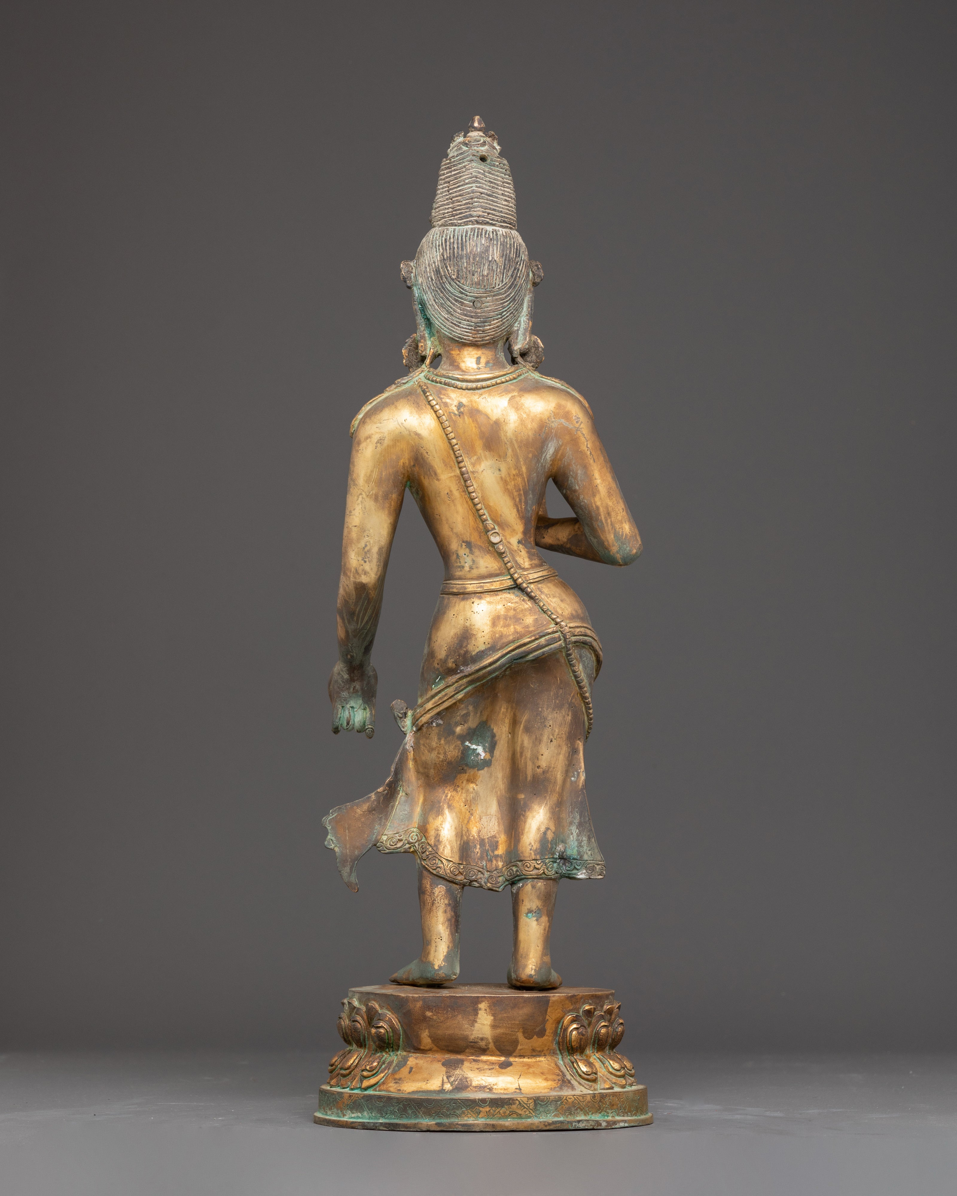 Antique Finished Statue of Maitreya Buddha | Buddha of the Future