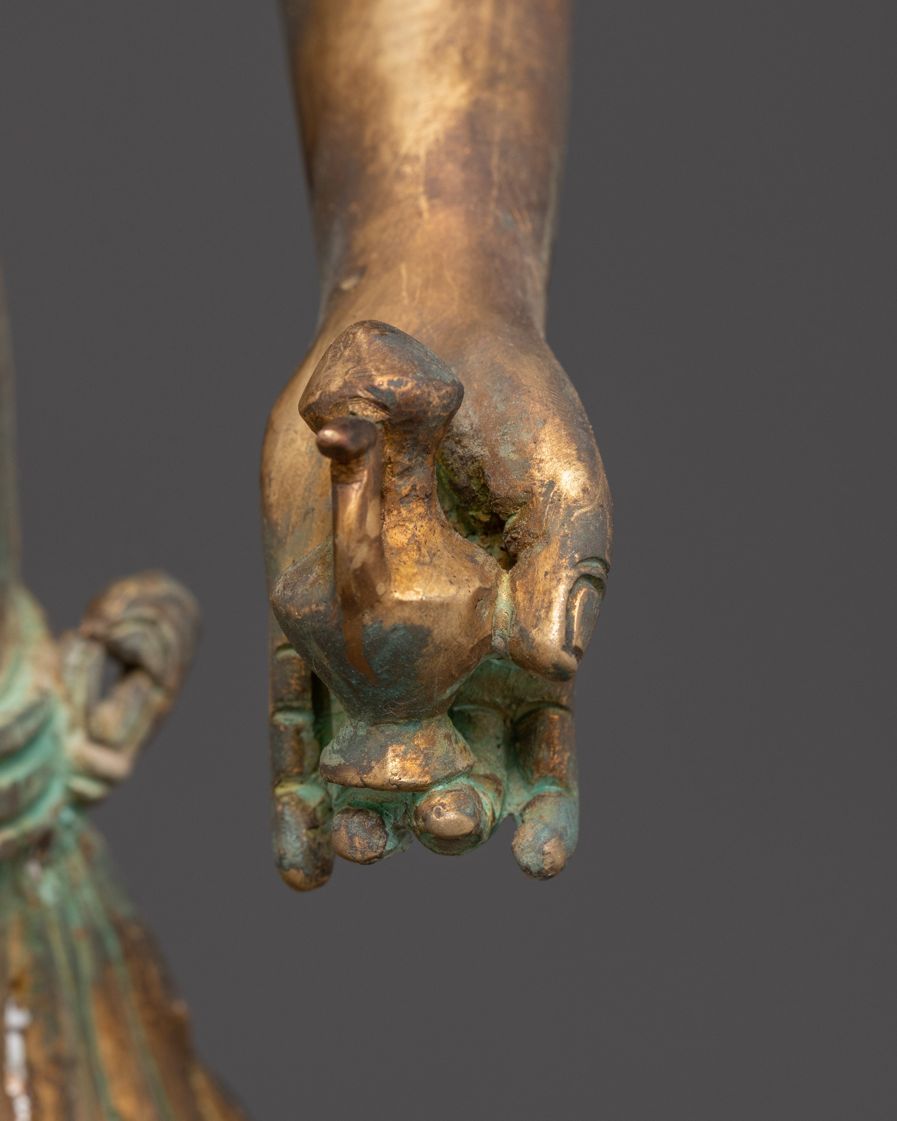 Antique Finished Statue of Maitreya Buddha | Buddha of the Future