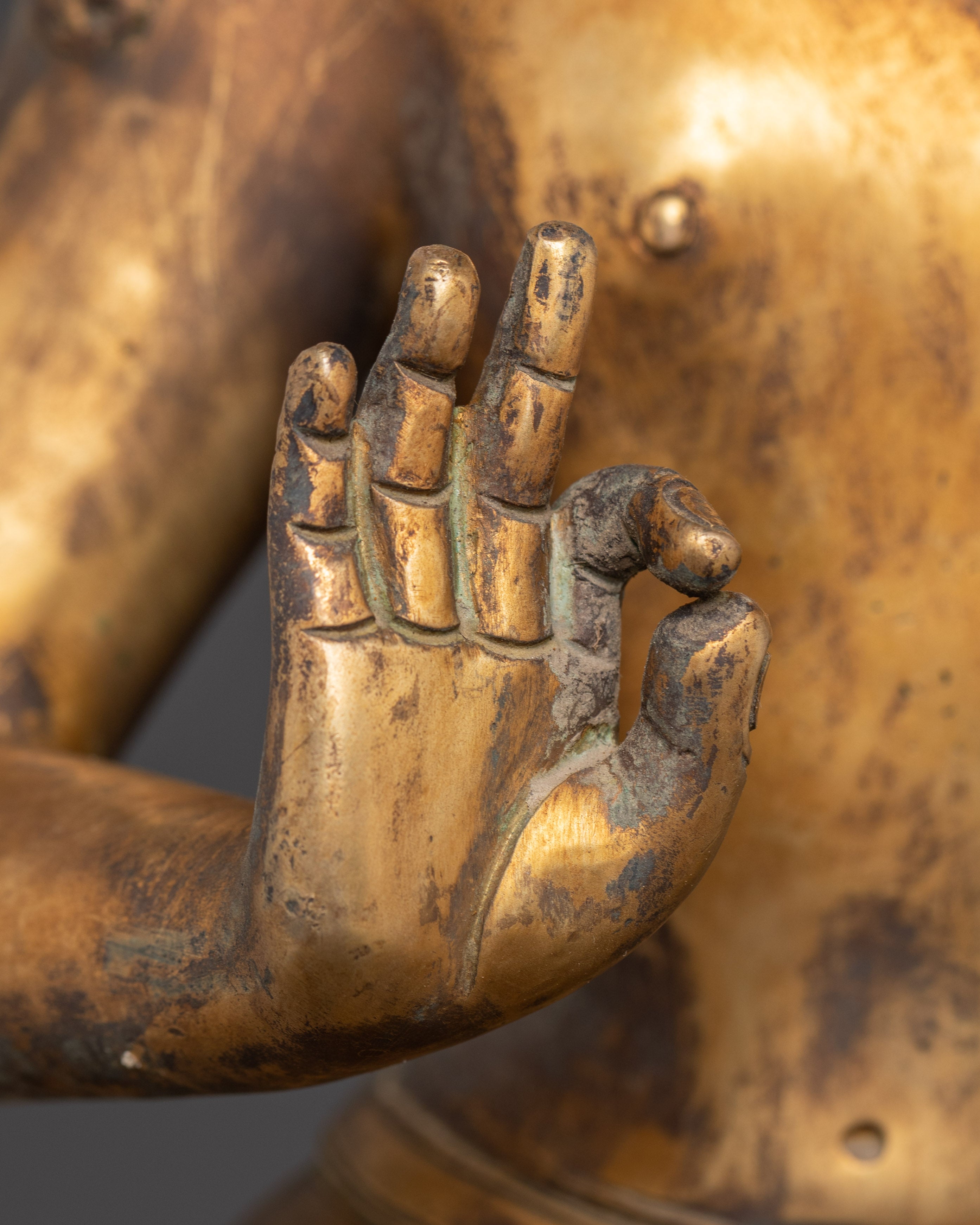 Antique Finished Statue of Maitreya Buddha | Buddha of the Future