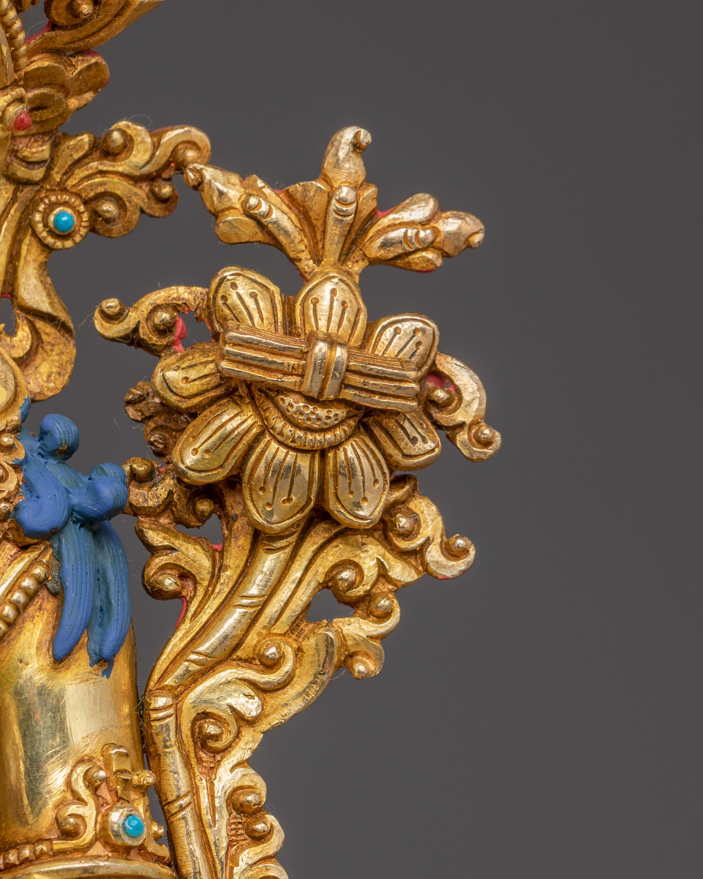 Golden Statue of Simhanada Manjushri | Manifestation of Manjushri