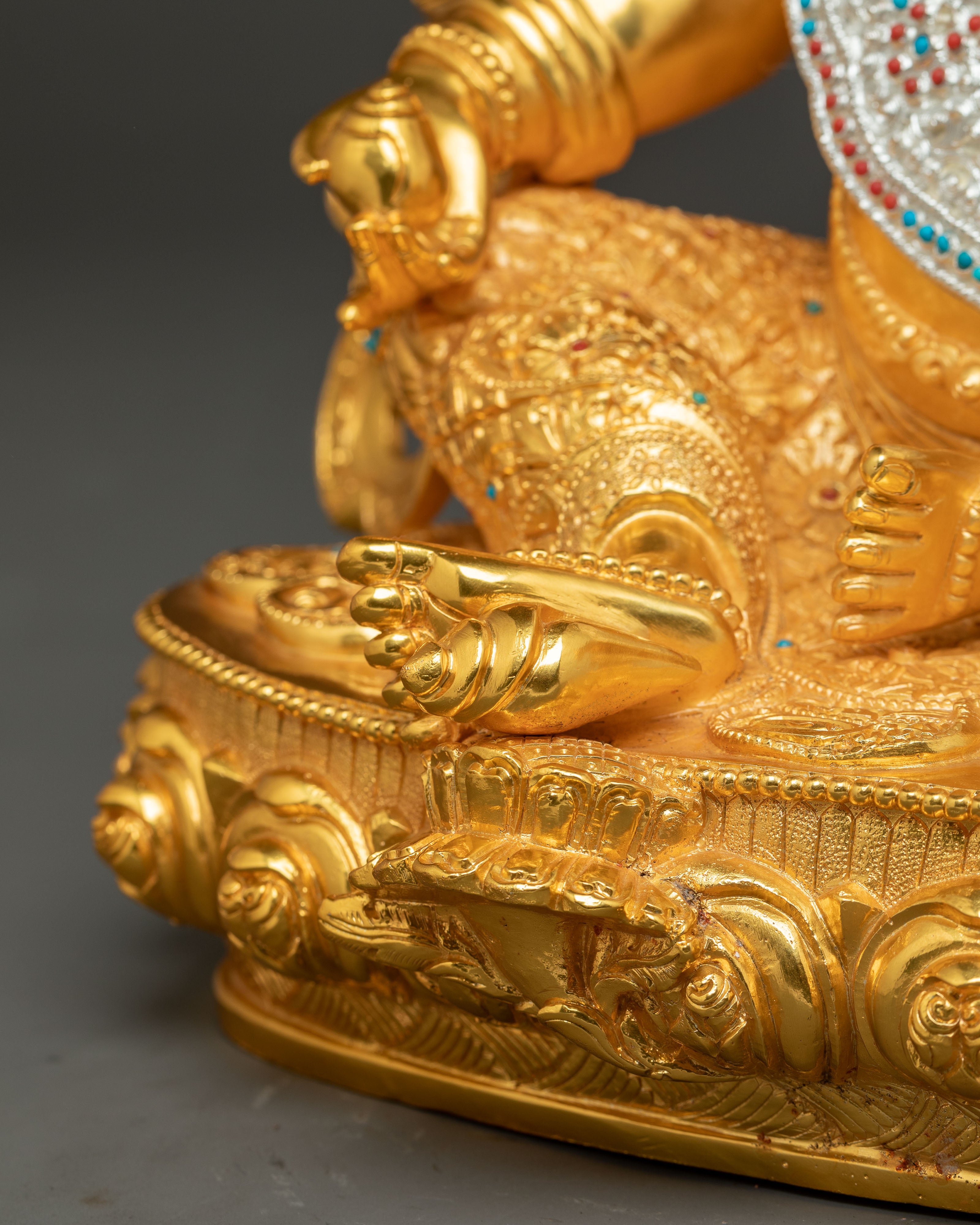 Golden Dzambhala, Handmade Statue Lord of Wealth | Spiritual Abundance