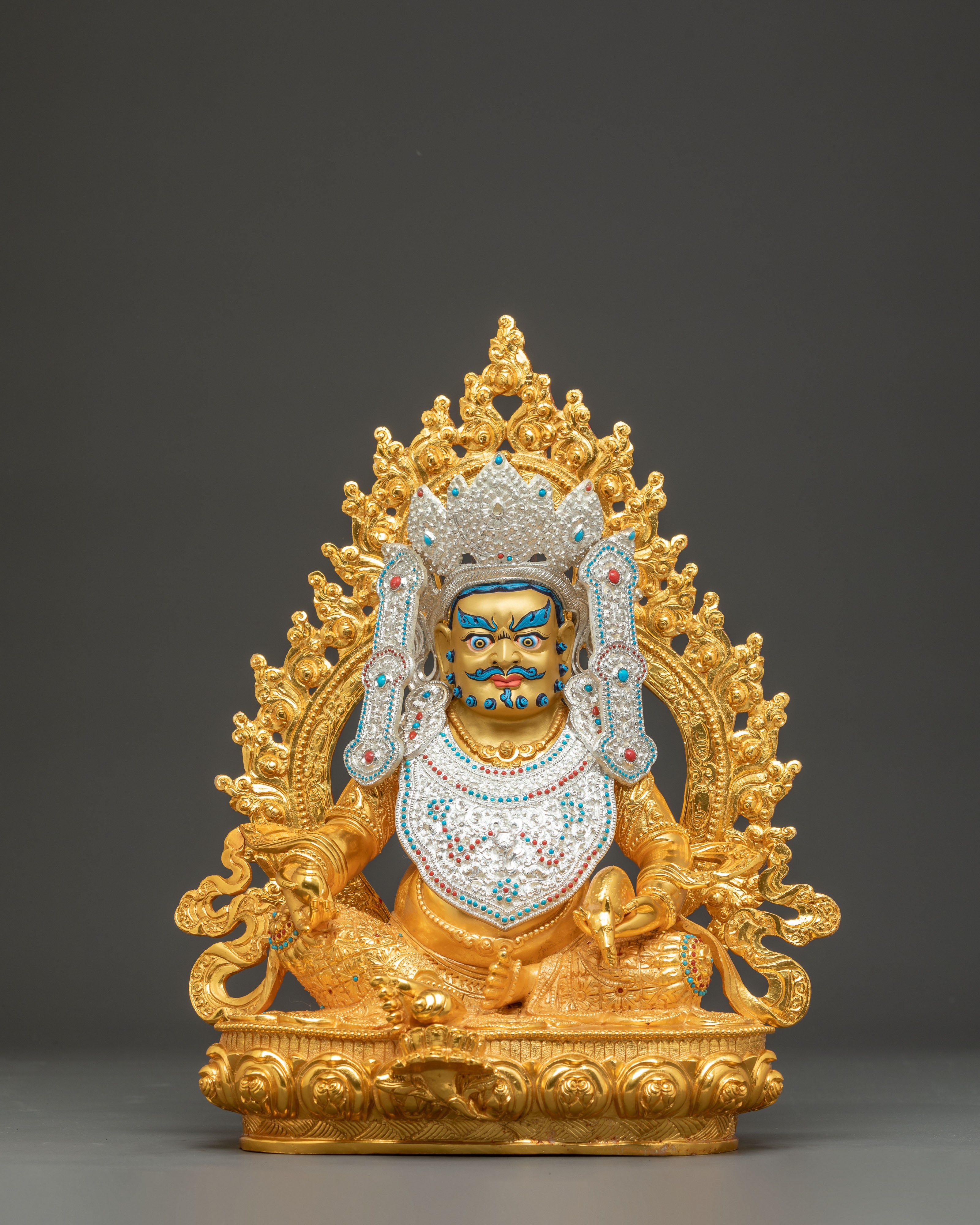 Golden Dzambhala, Handmade Statue Lord of Wealth | Spiritual Abundance